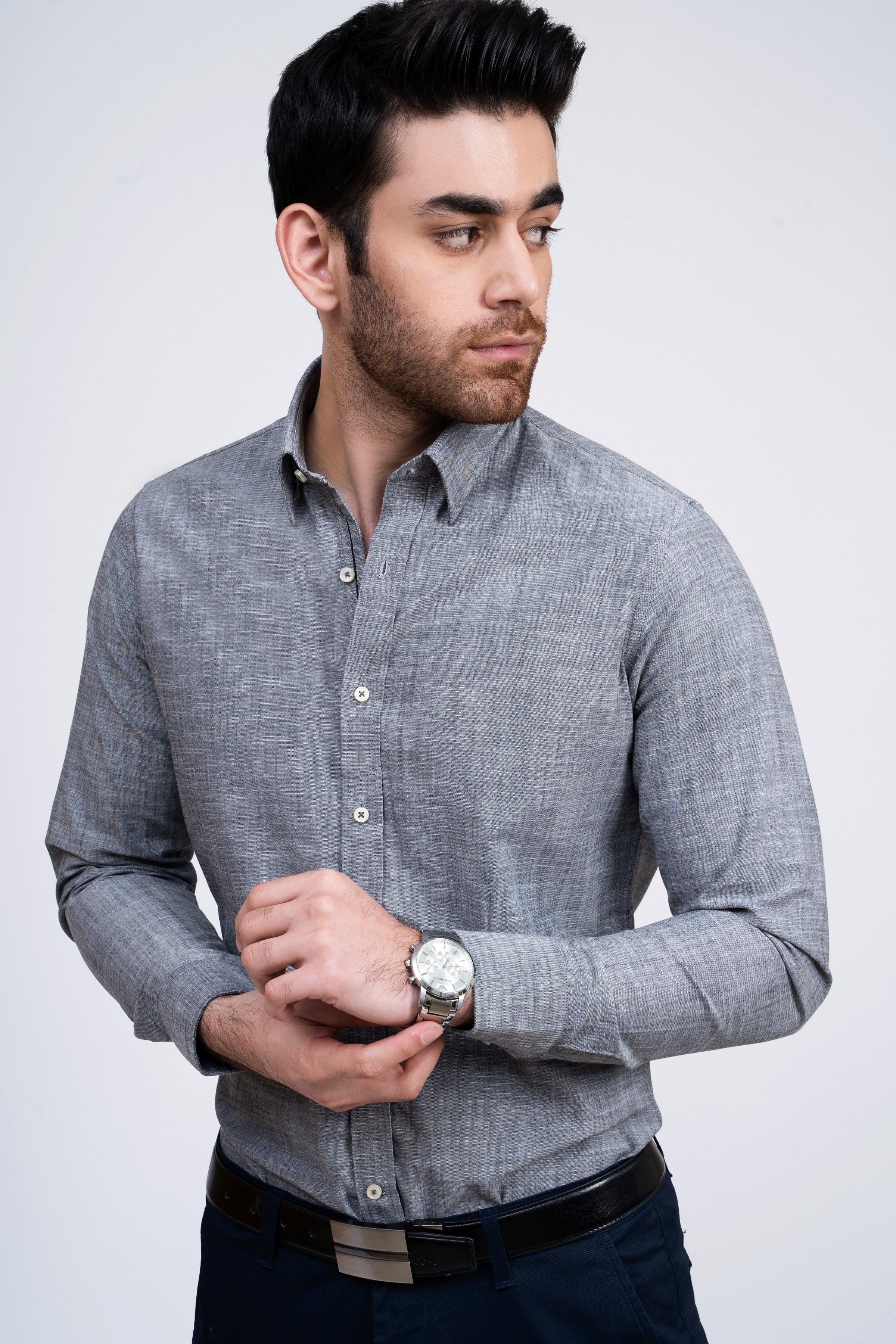 SMART SHIRT GREY at Charcoal Clothing