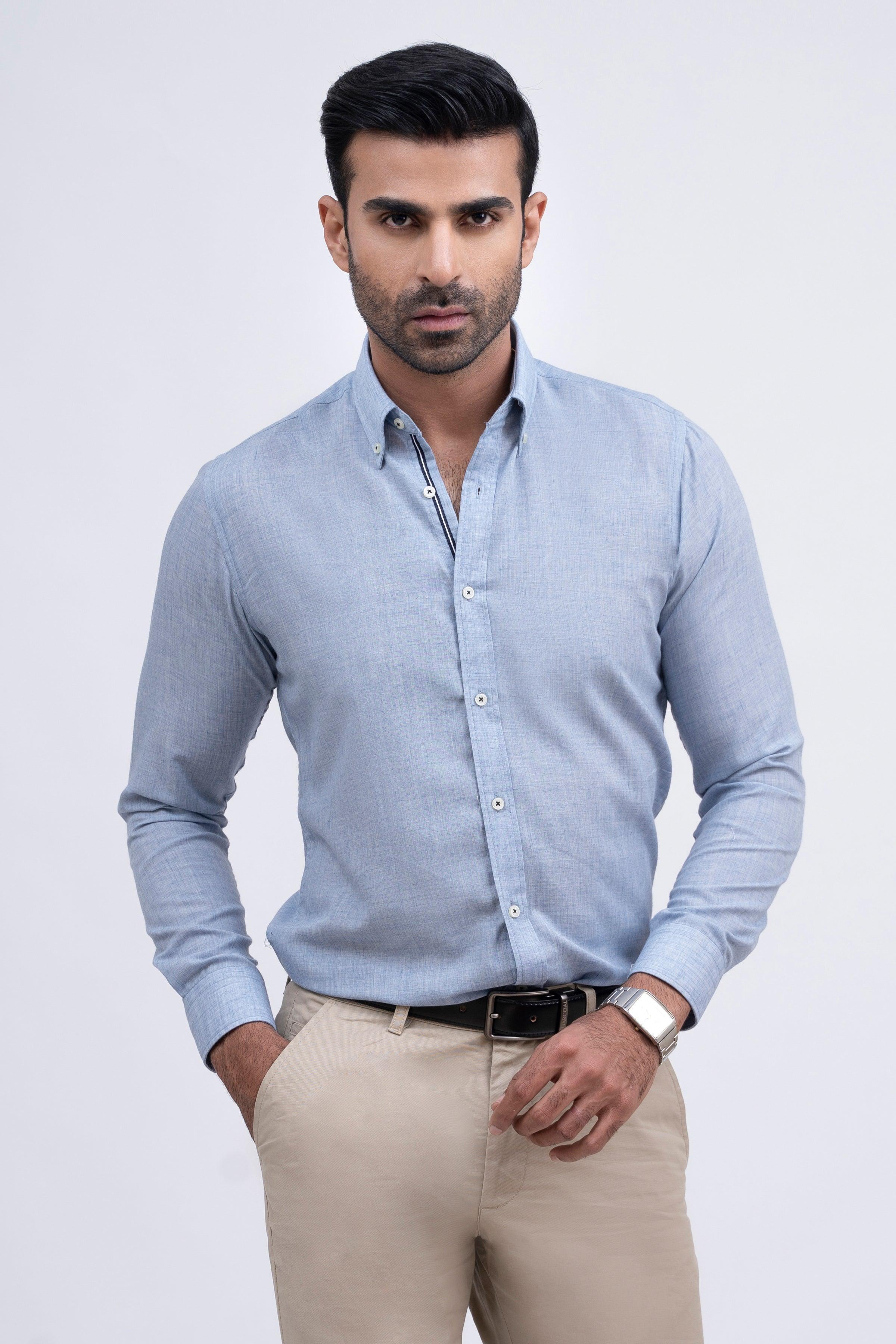 SMART SHIRT INK BLUE at Charcoal Clothing