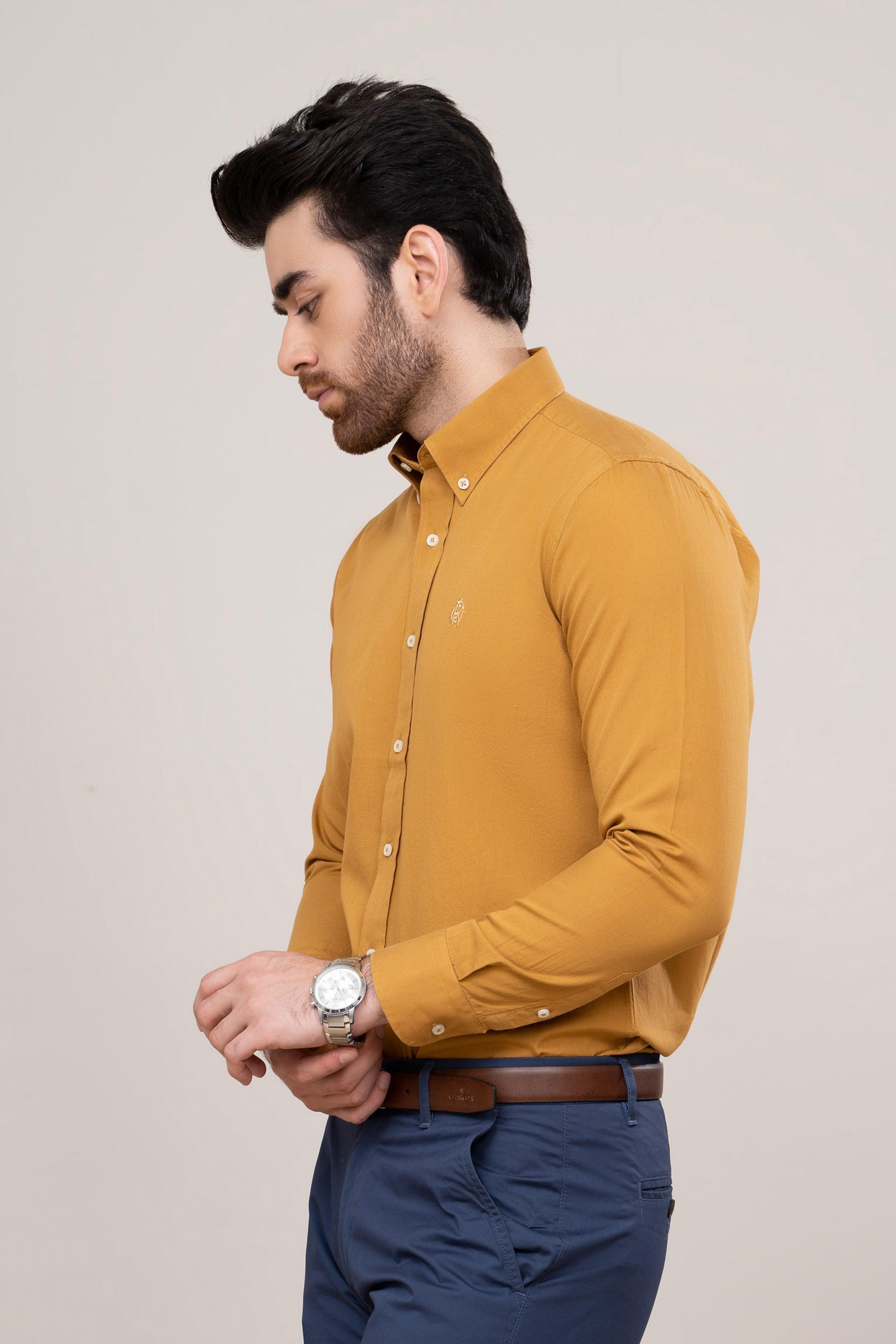 SMART SHIRT KHAKI at Charcoal Clothing