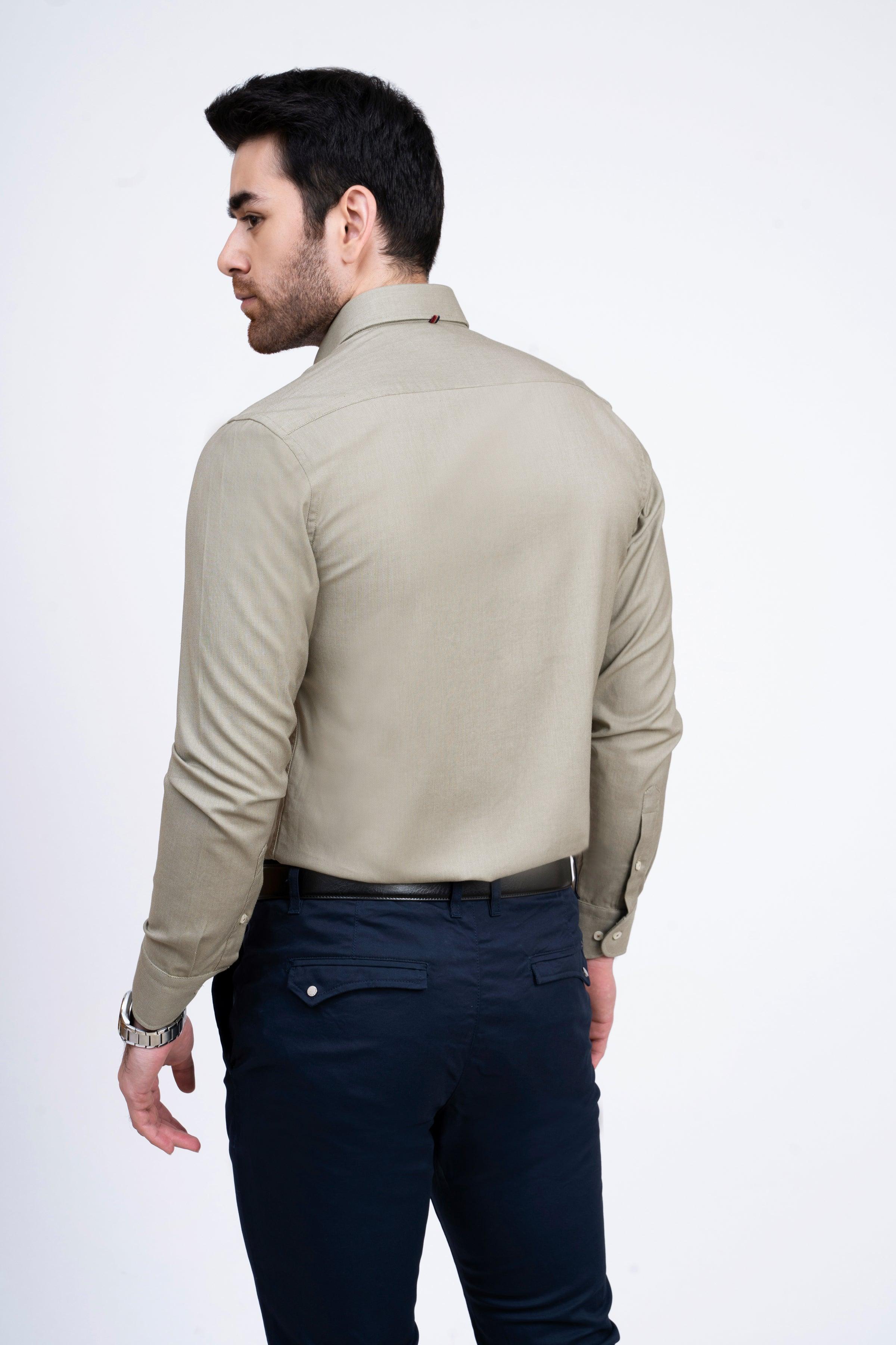 SMART SHIRT KHAKI at Charcoal Clothing