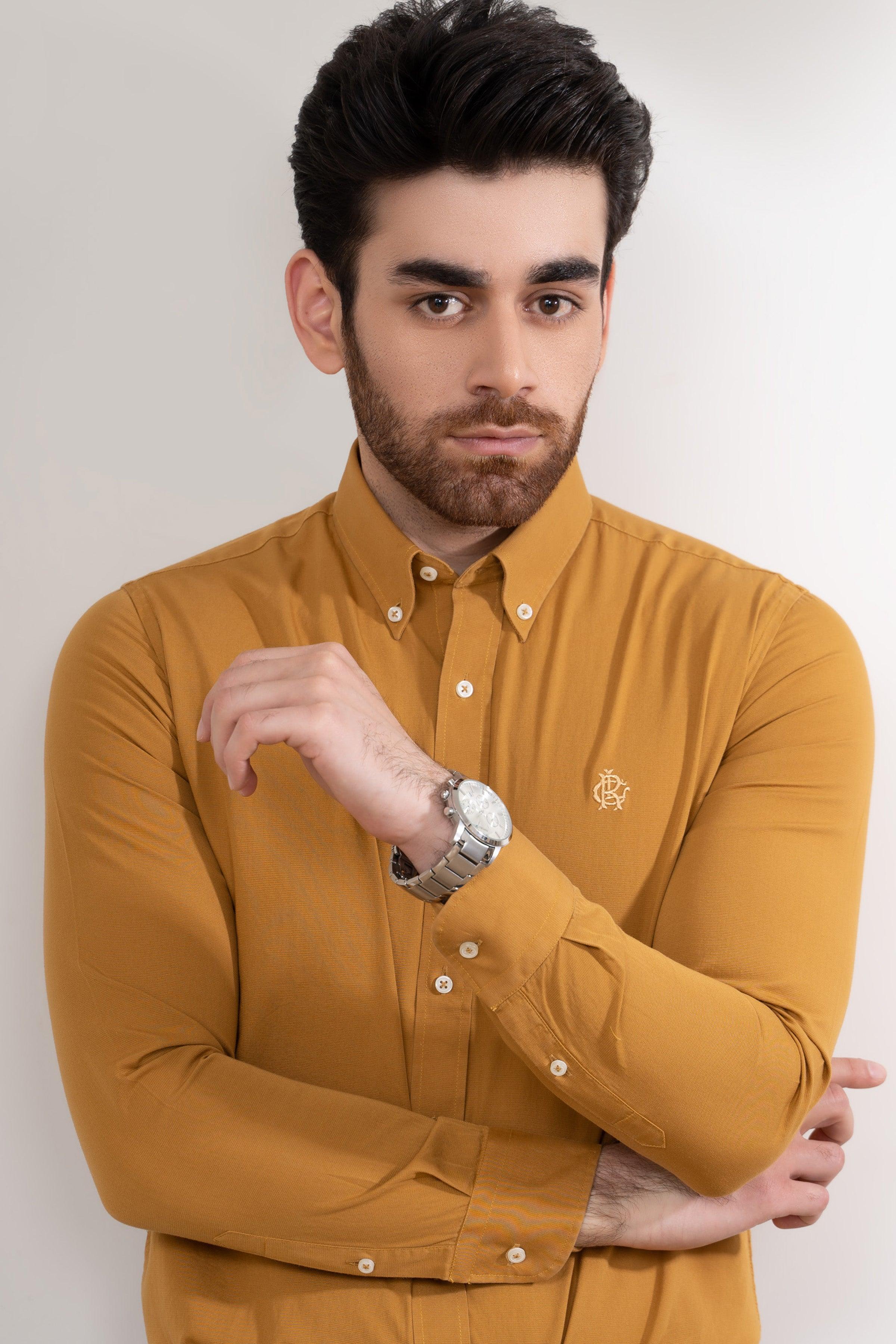 SMART SHIRT KHAKI at Charcoal Clothing