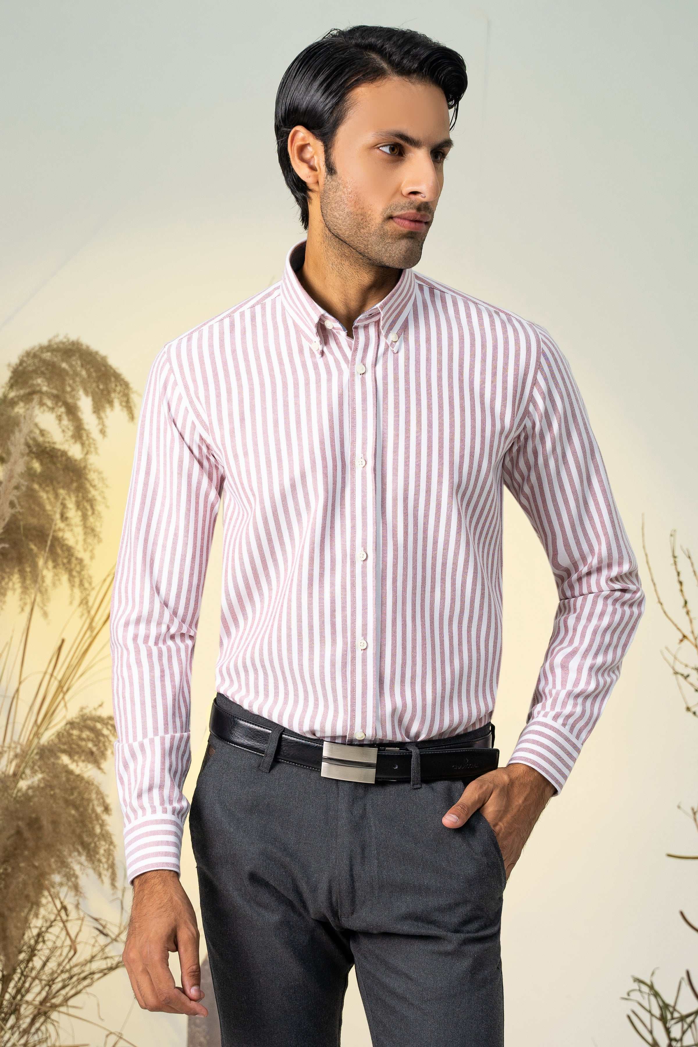 SMART SHIRT MAROON at Charcoal Clothing