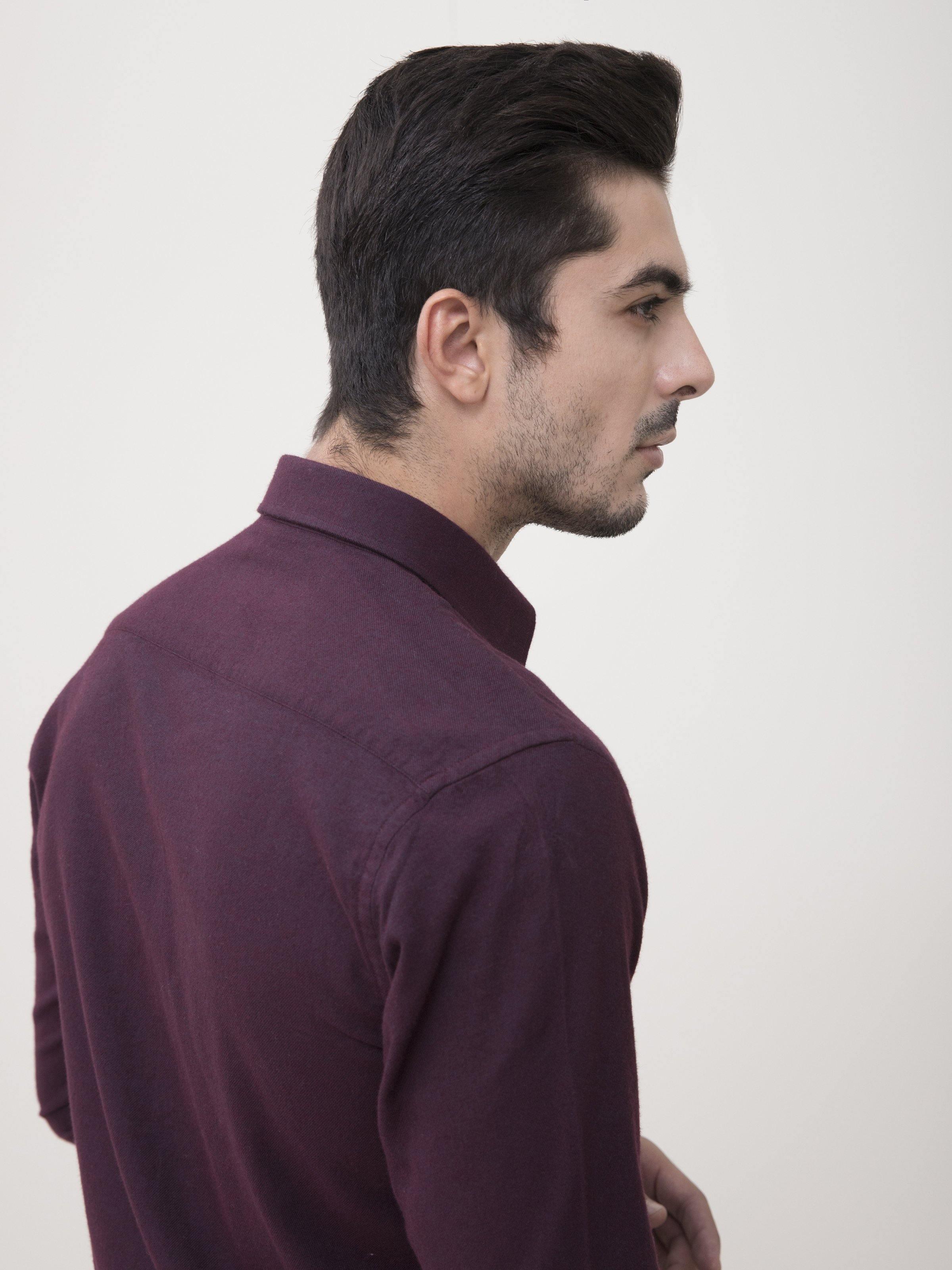 SMART SHIRT MAROON at Charcoal Clothing
