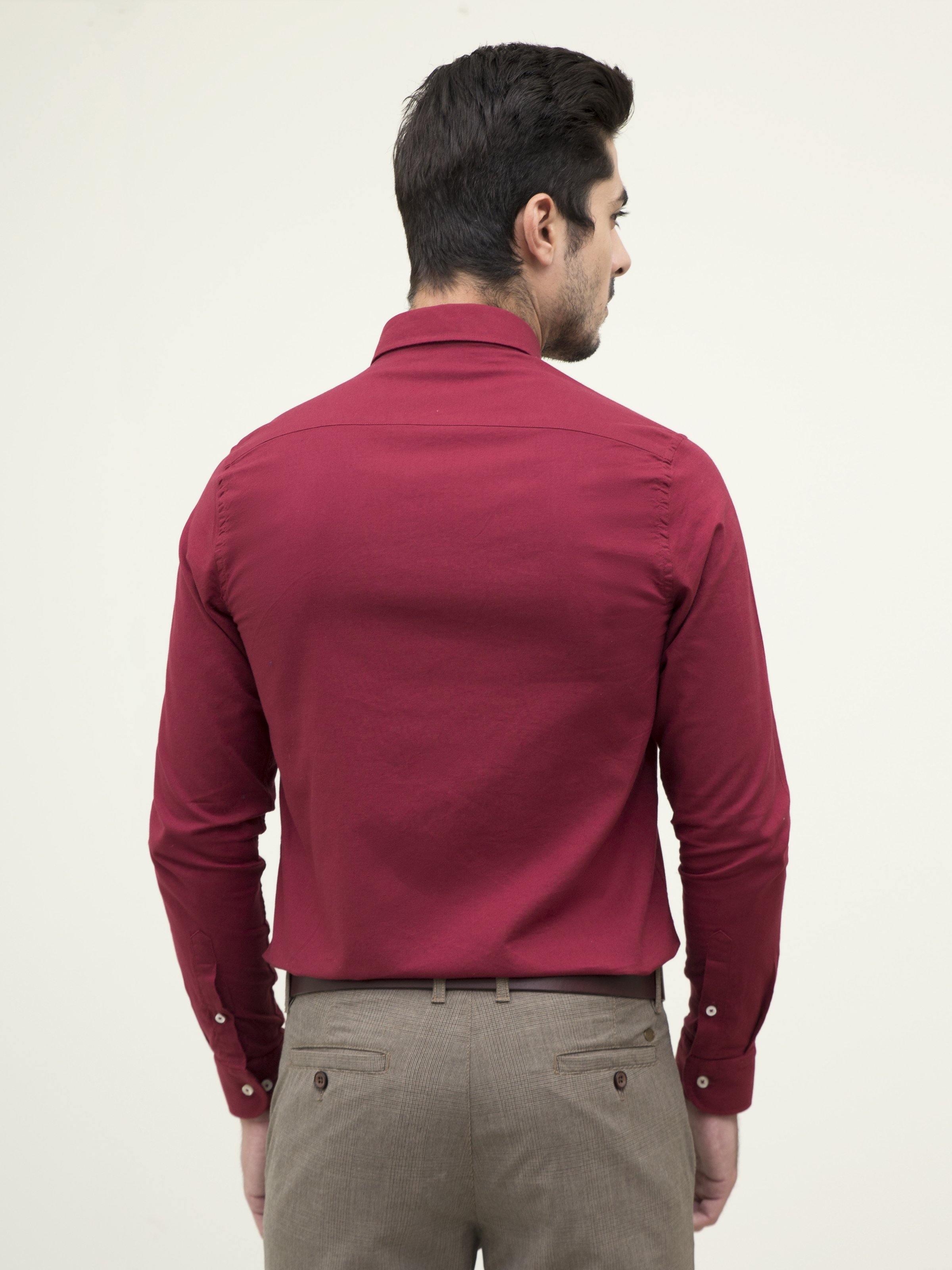SMART SHIRT MAROON at Charcoal Clothing