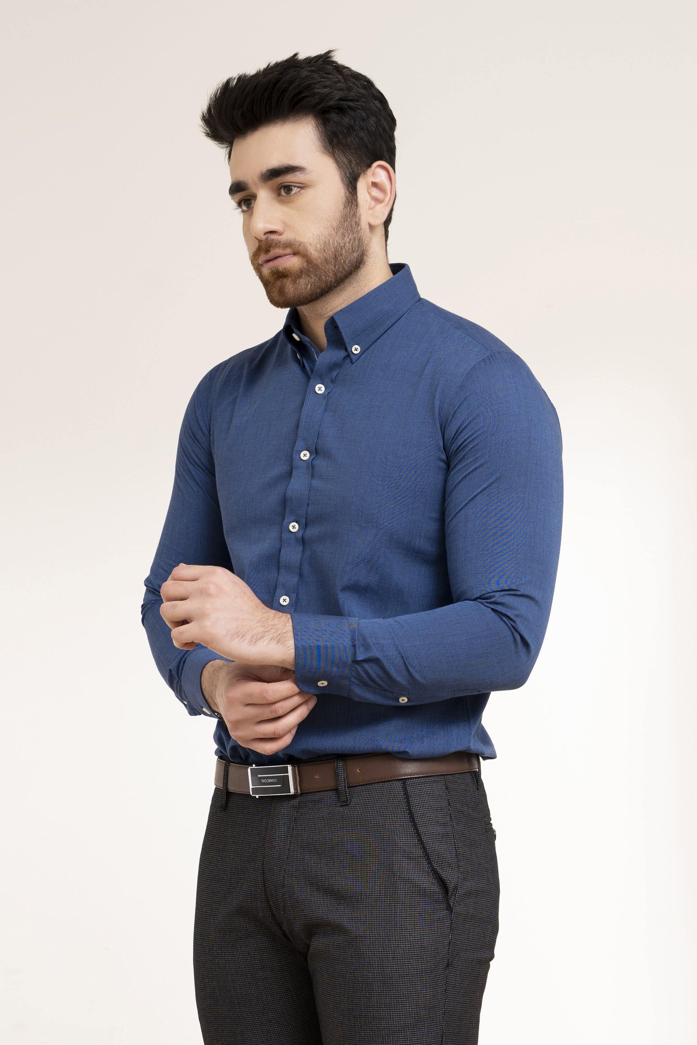 SMART SHIRT NAVY BLUE at Charcoal Clothing