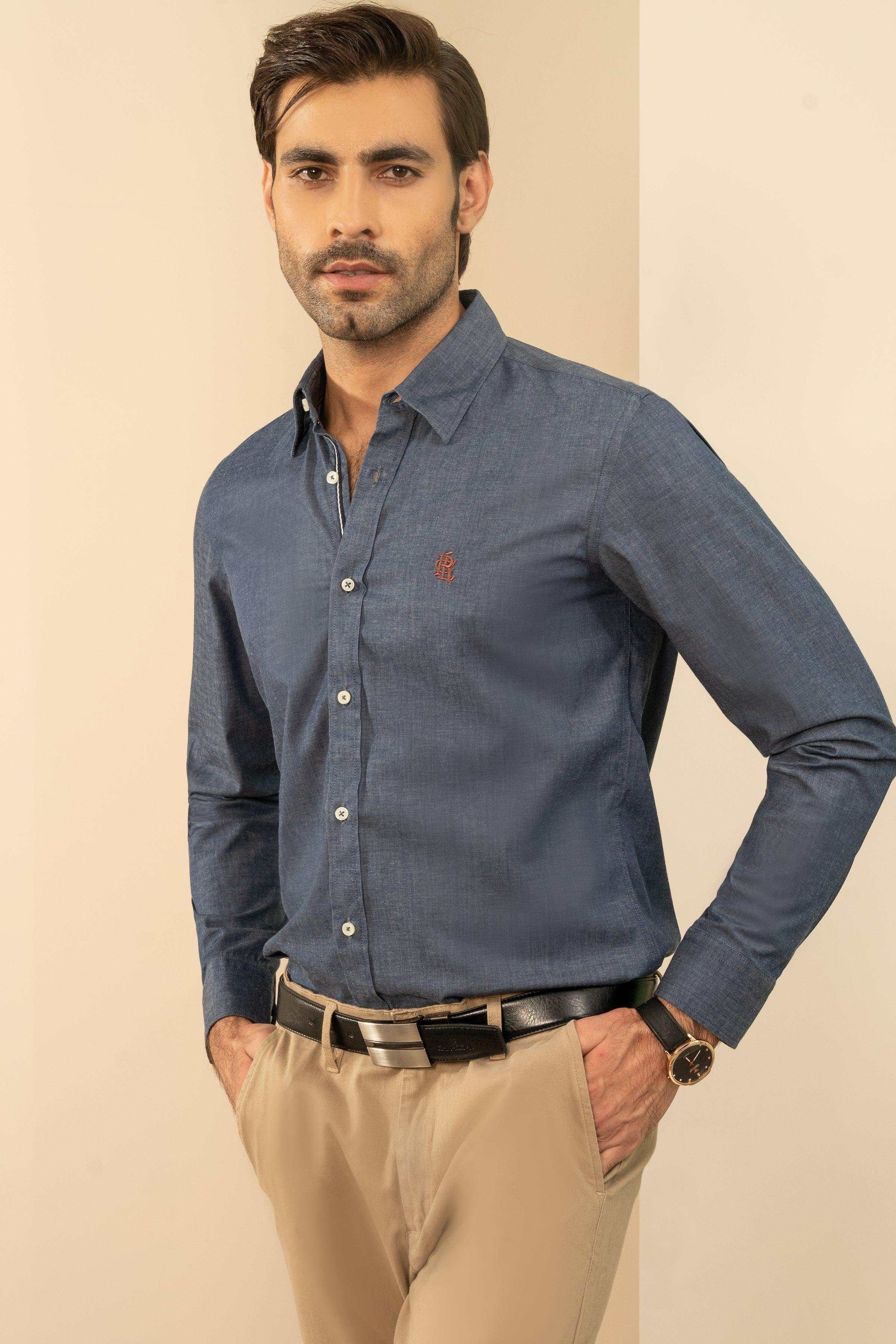 SMART SHIRT NAVY BLUE at Charcoal Clothing