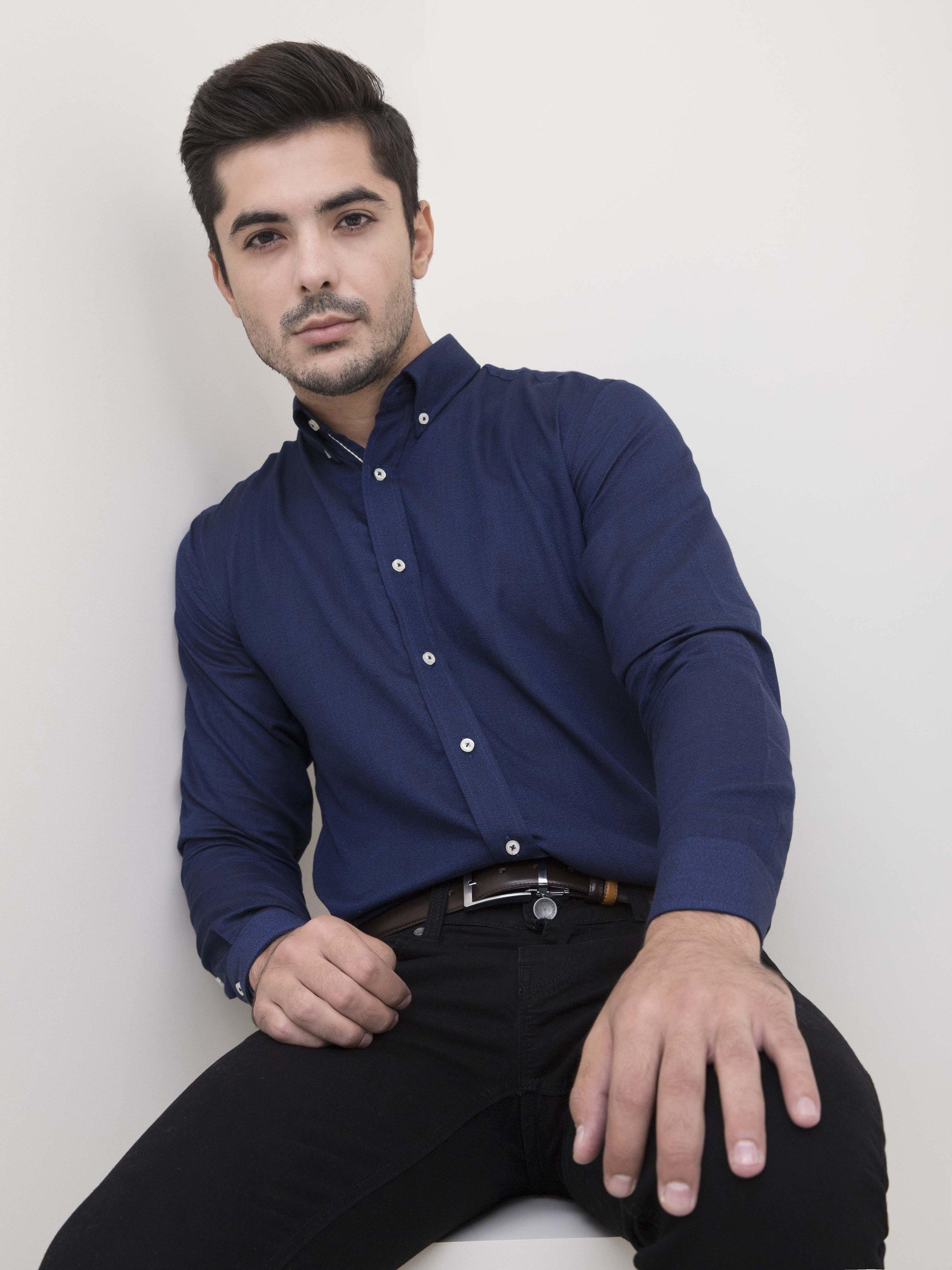 SMART SHIRT NAVY at Charcoal Clothing