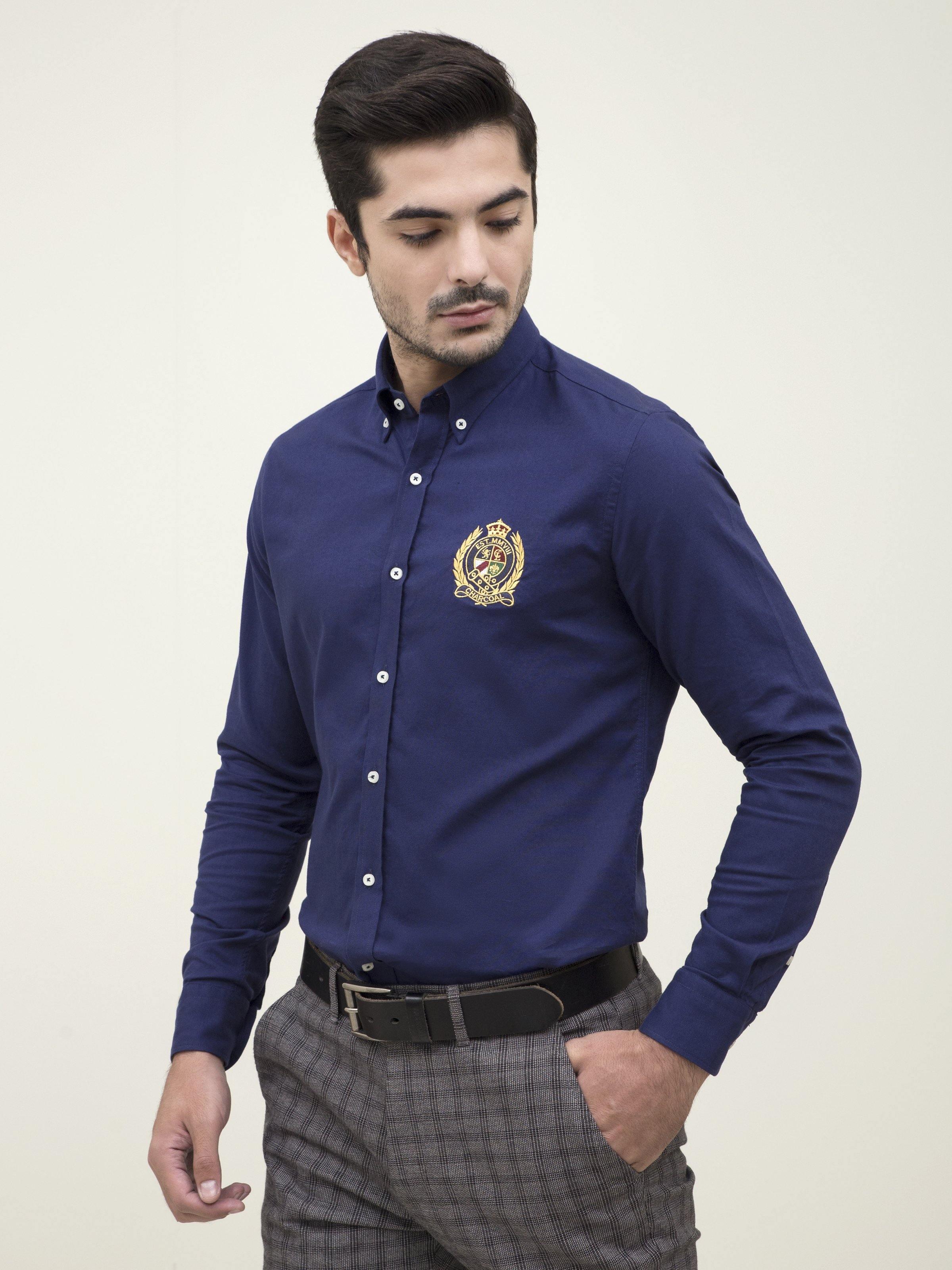 SMART SHIRT NAVY at Charcoal Clothing