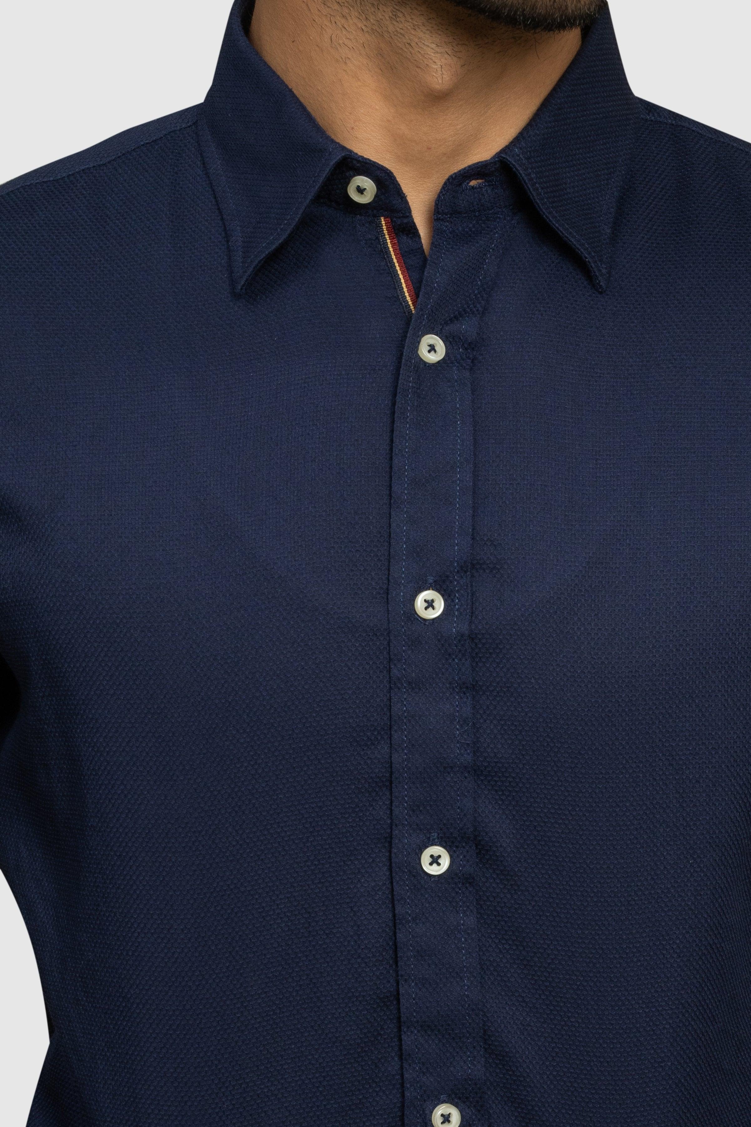 SMART SHIRT NAVY at Charcoal Clothing