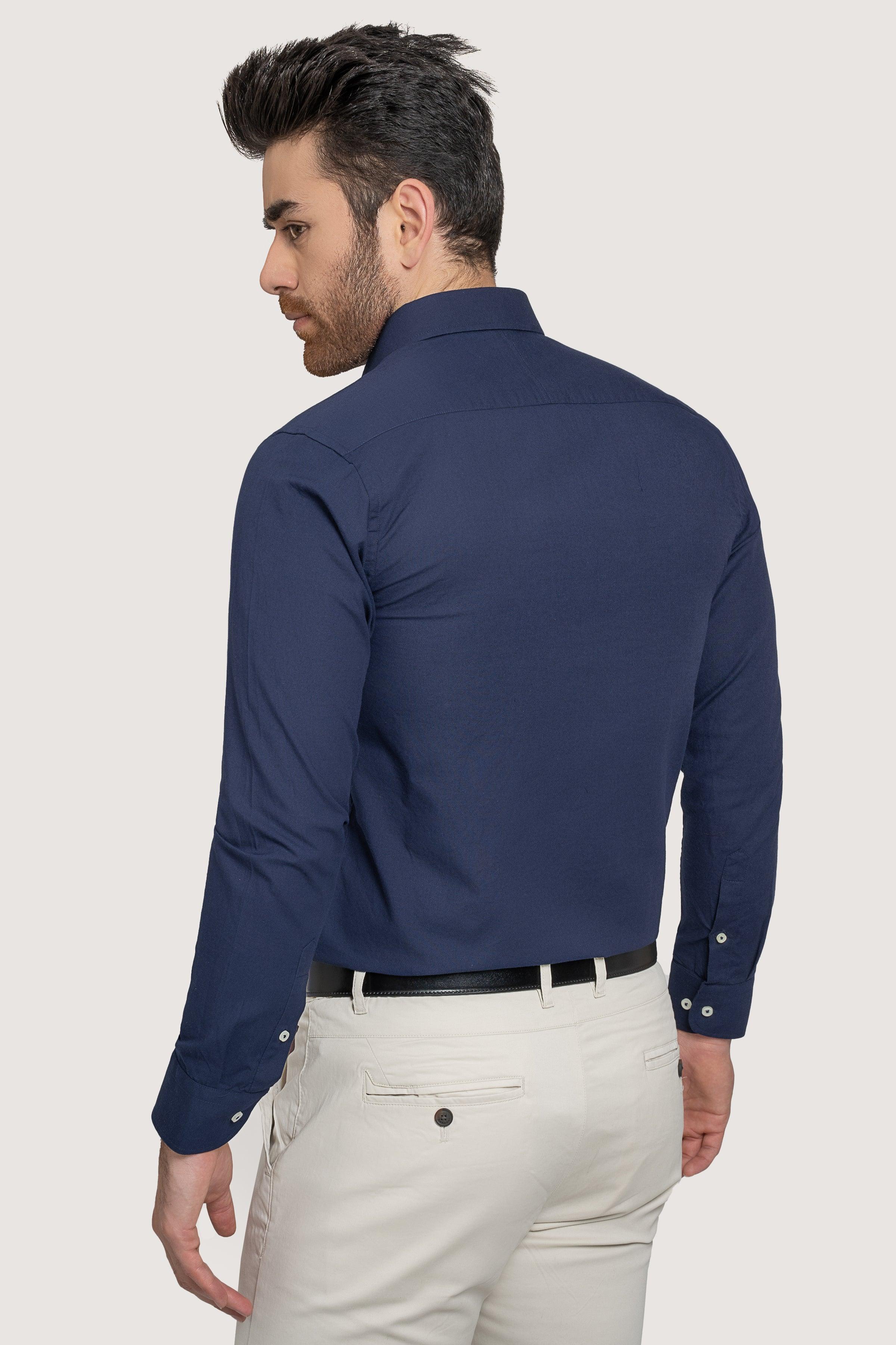 SMART SHIRT NAVY at Charcoal Clothing