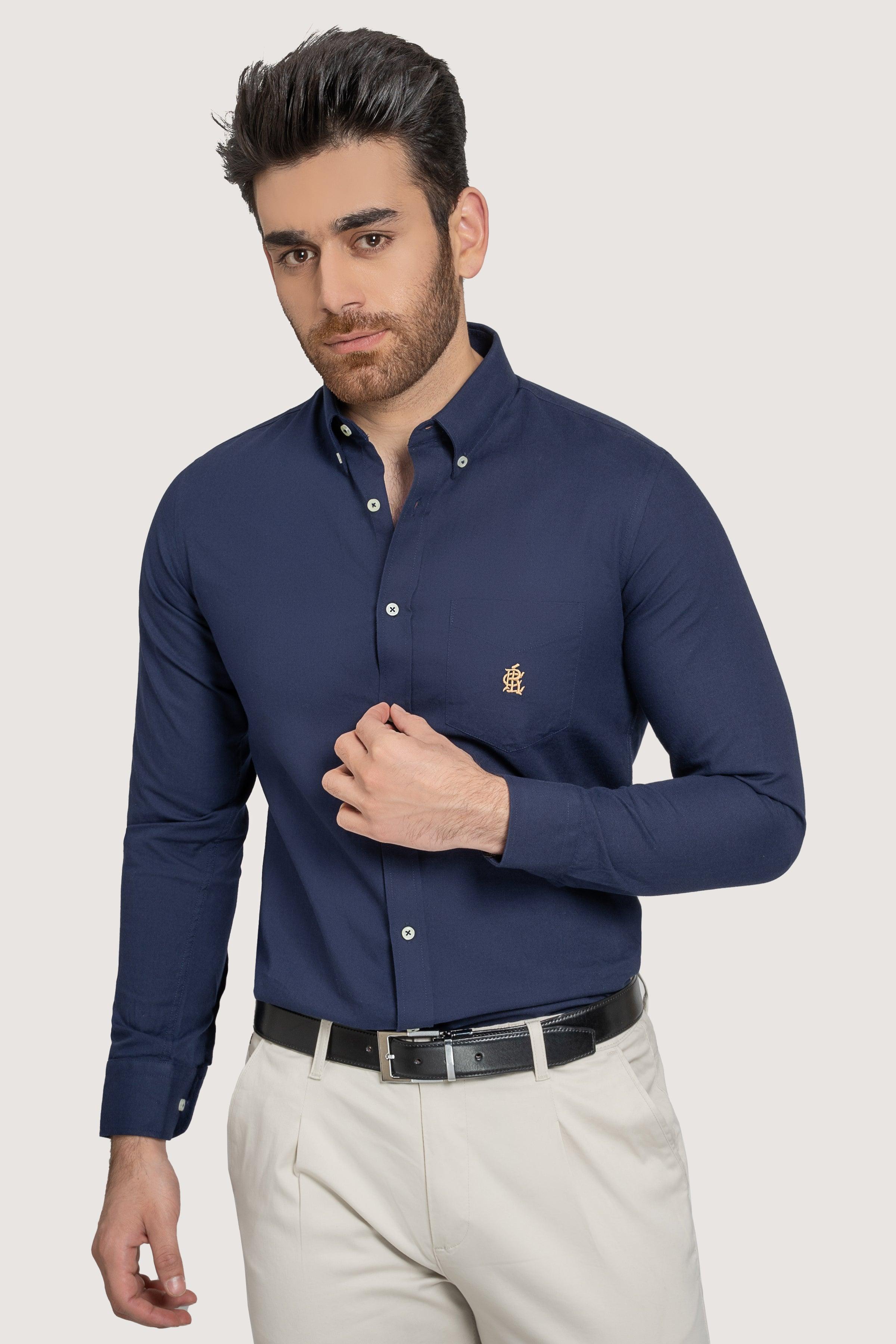 SMART SHIRT NAVY at Charcoal Clothing