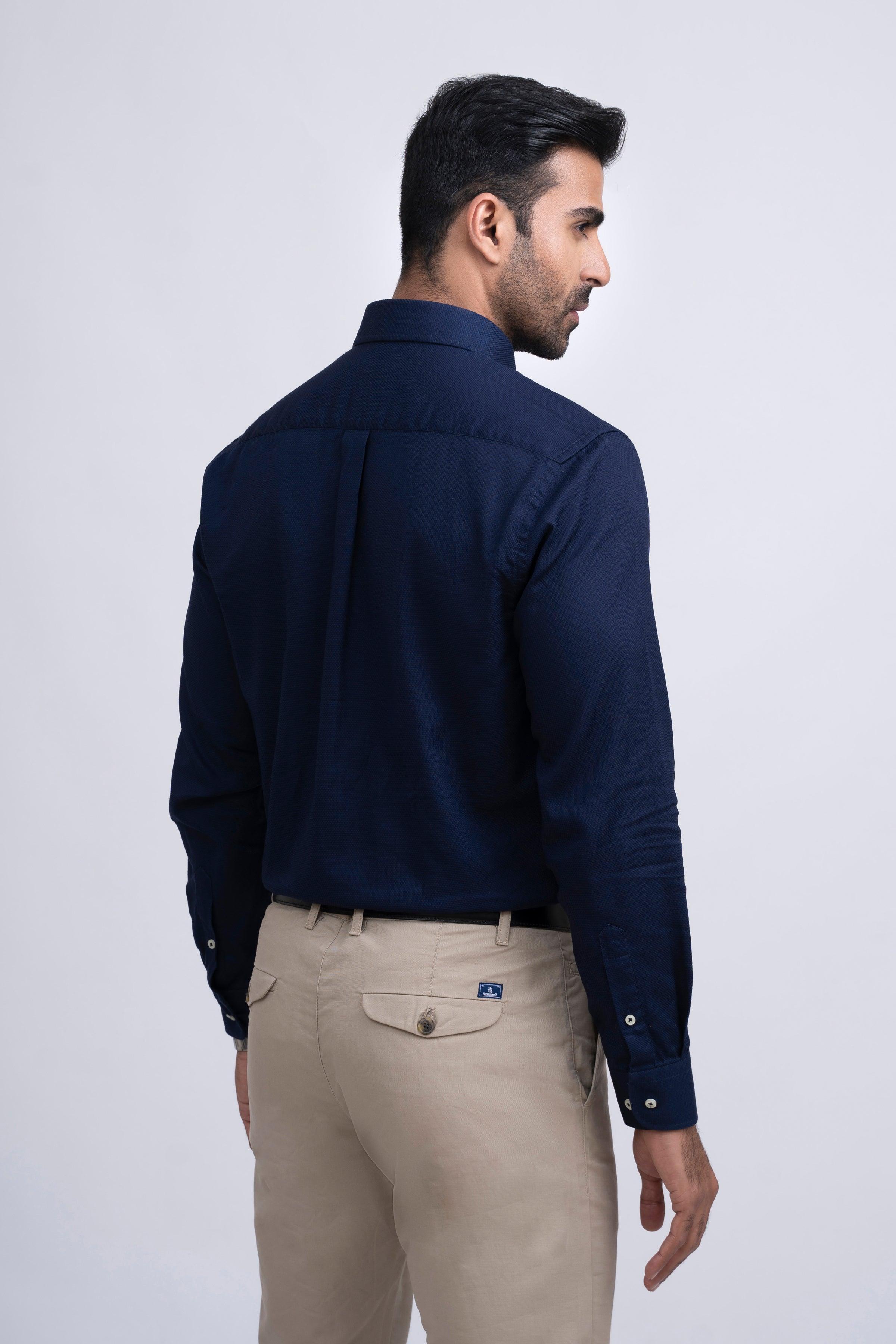 SMART SHIRT NAVY at Charcoal Clothing