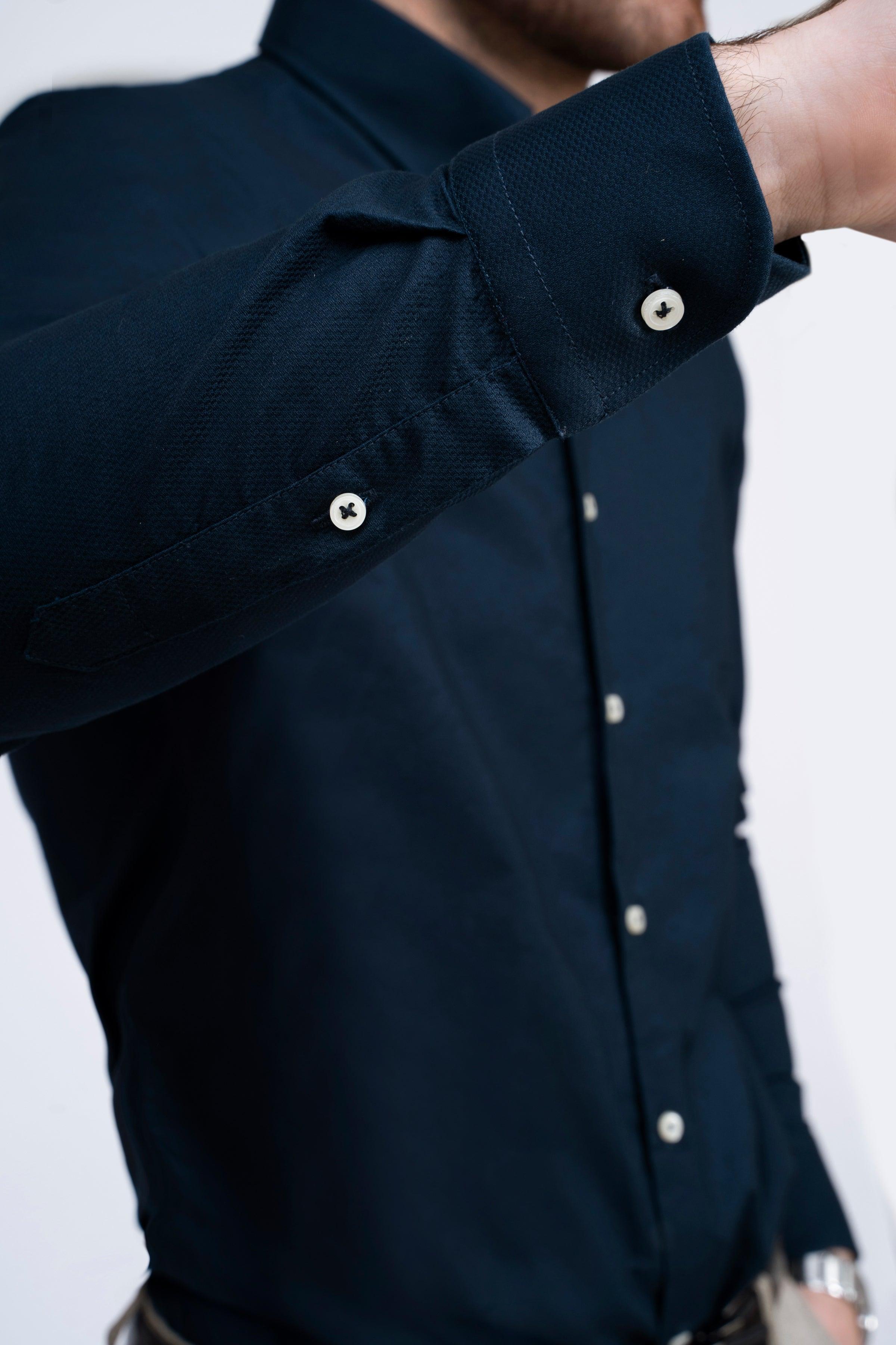 SMART SHIRT NAVY at Charcoal Clothing