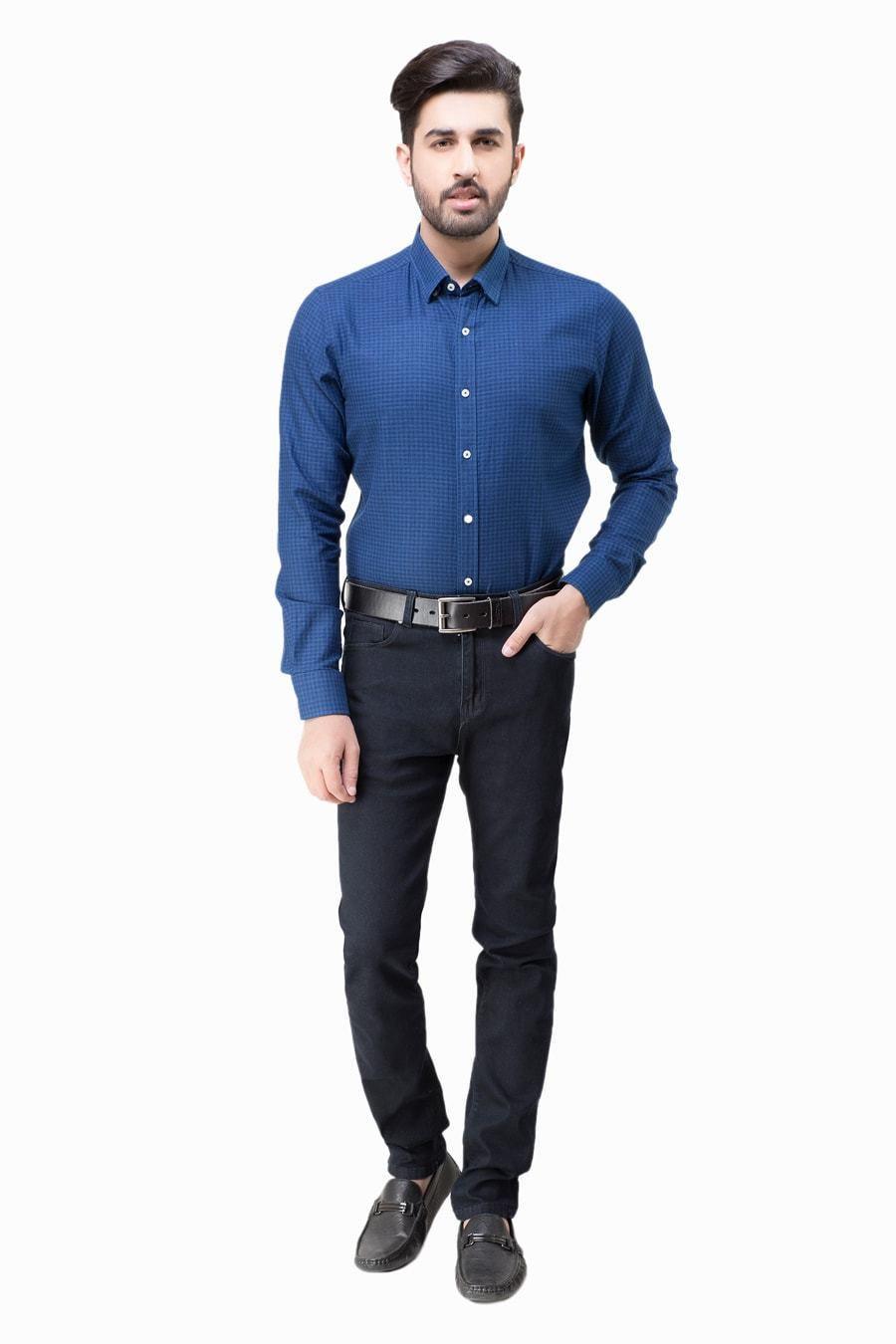 SMART SHIRT Navy Blue at Charcoal Clothing