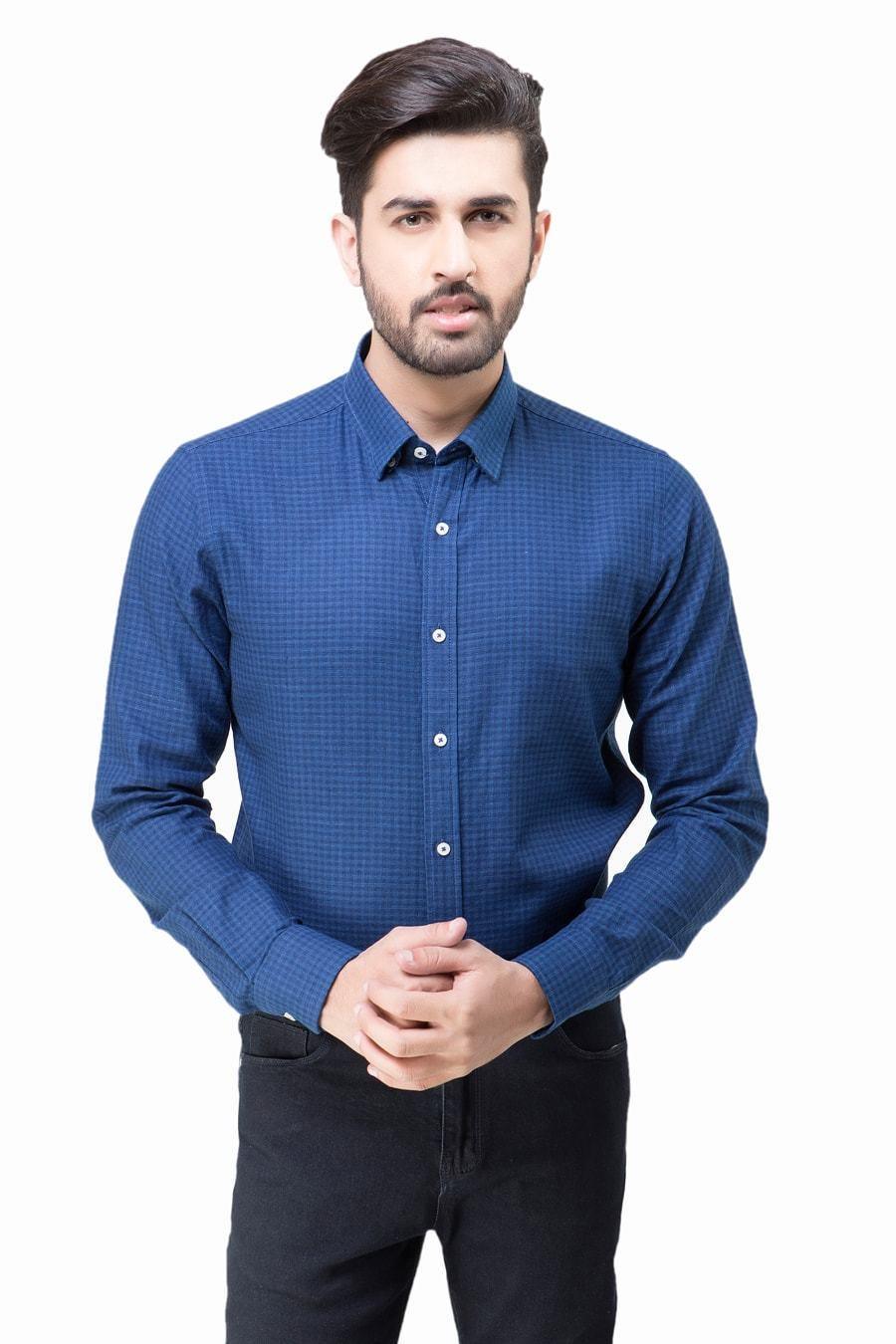 SMART SHIRT Navy Blue at Charcoal Clothing