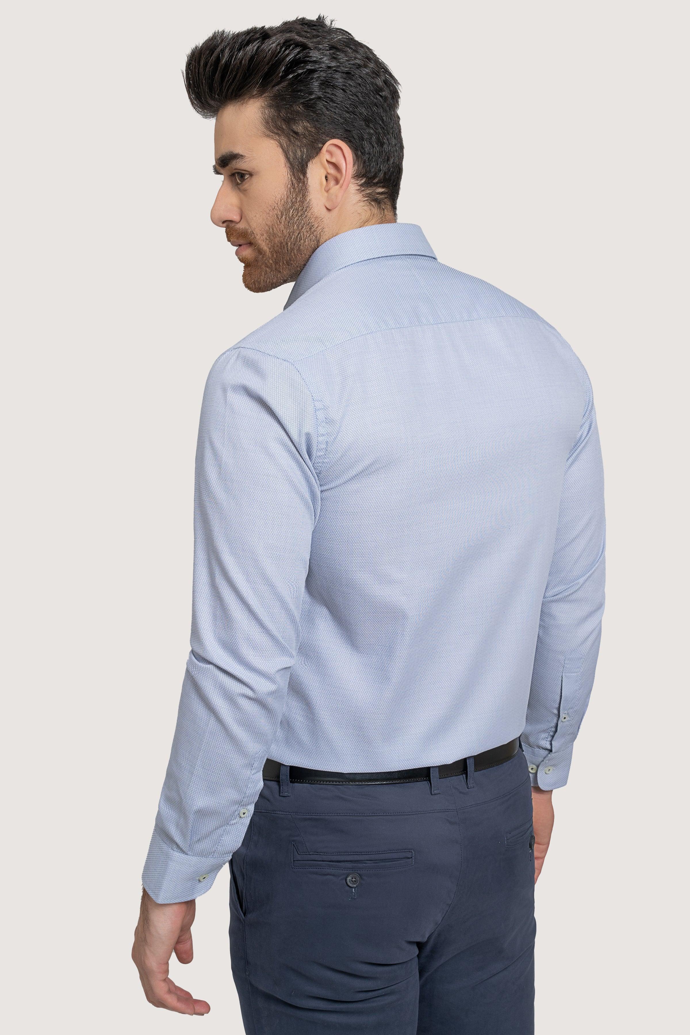 SMART SHIRT OFF WHITE SELF at Charcoal Clothing