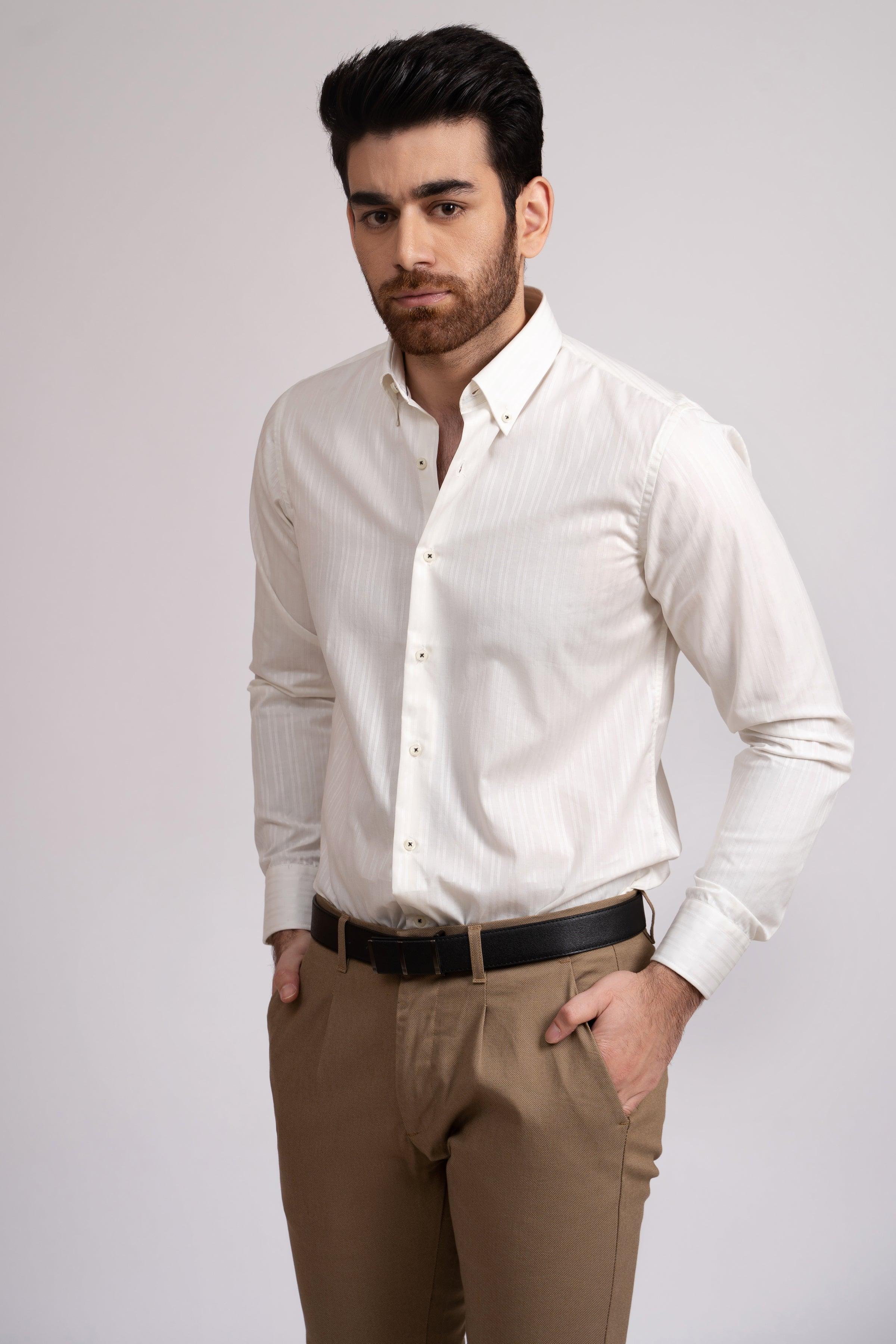 SMART SHIRT OFF WHITE at Charcoal Clothing
