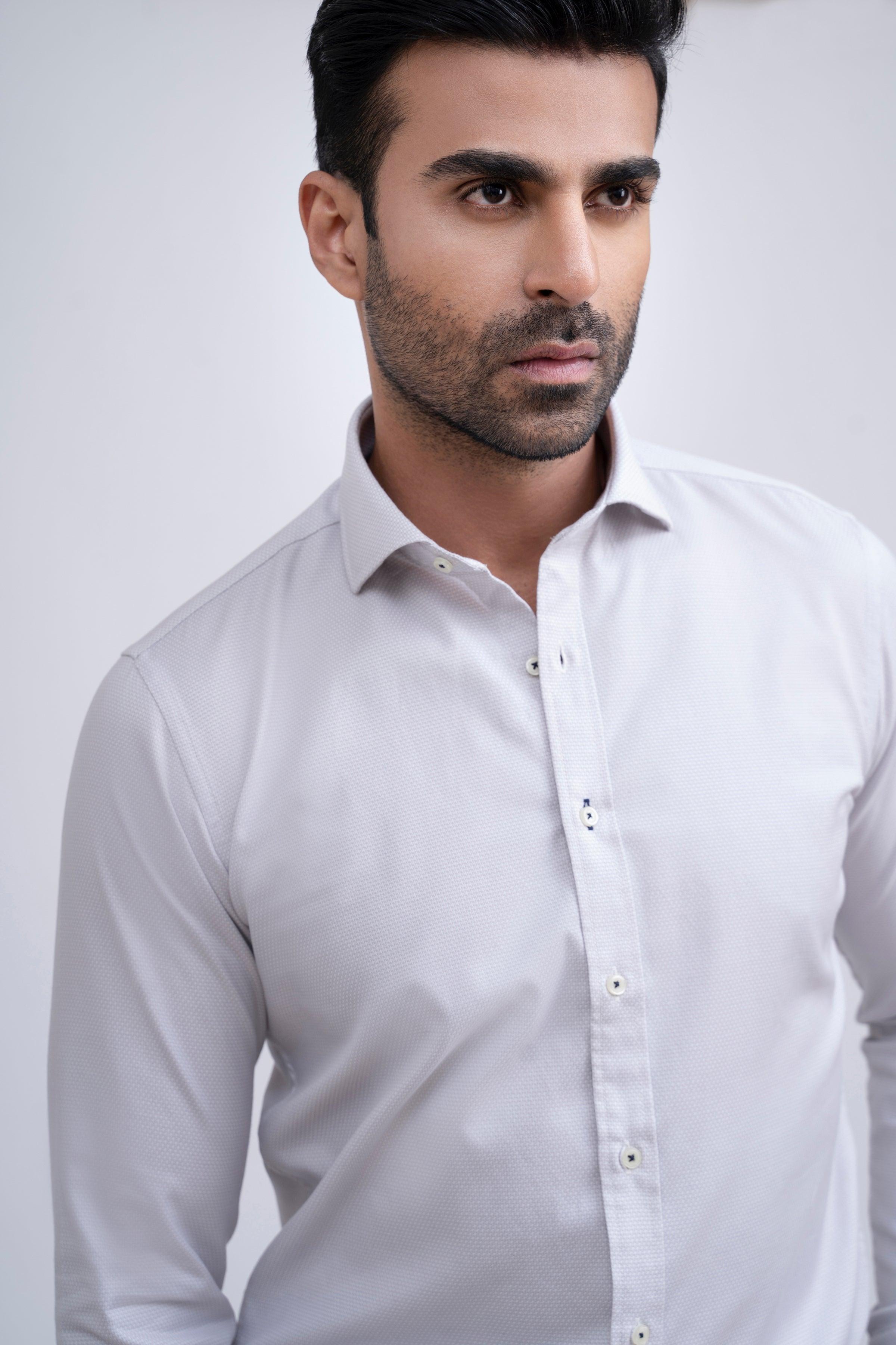 SMART SHIRT OFF WHITE at Charcoal Clothing
