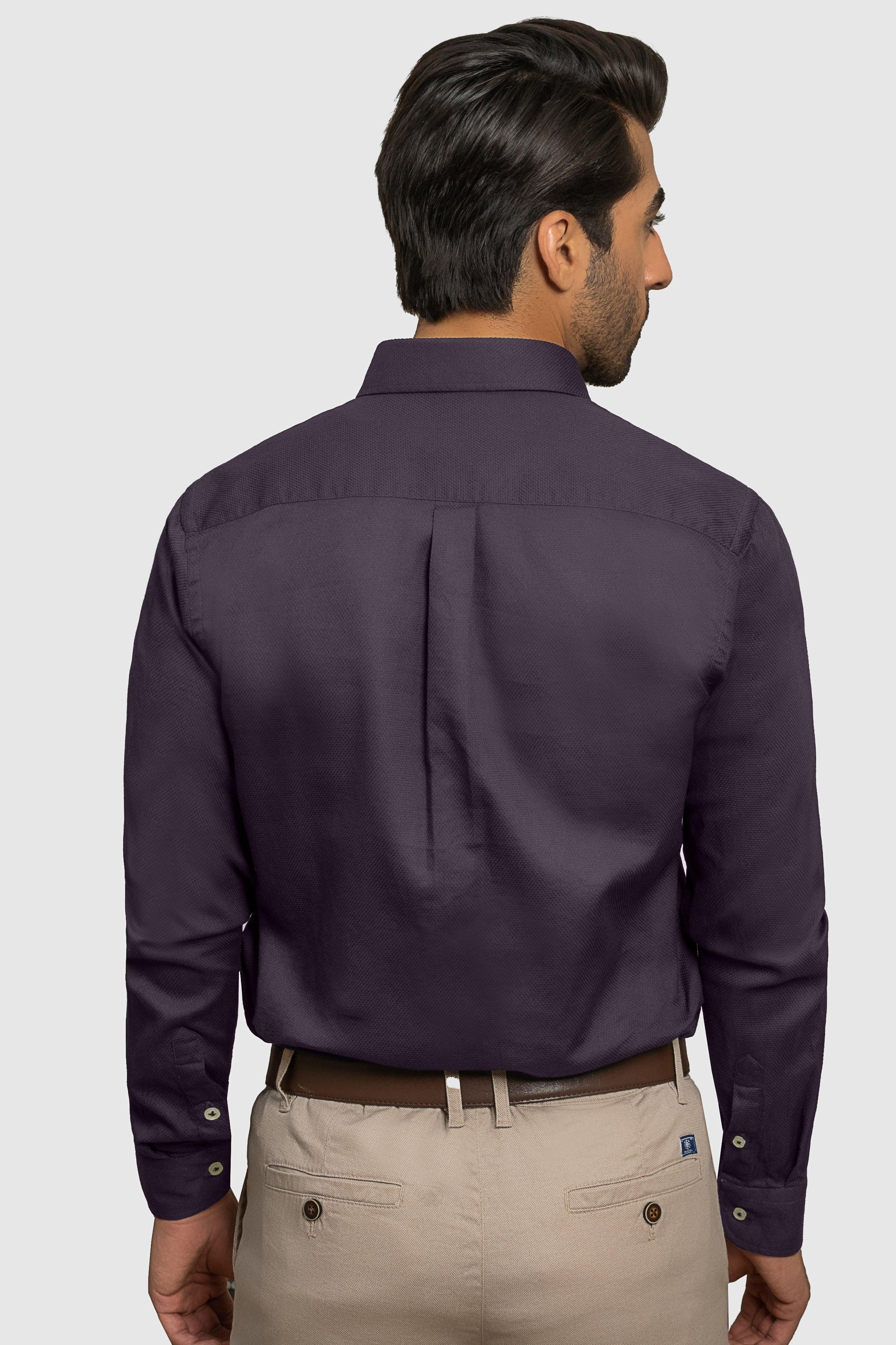 SMART SHIRT PLUM at Charcoal Clothing