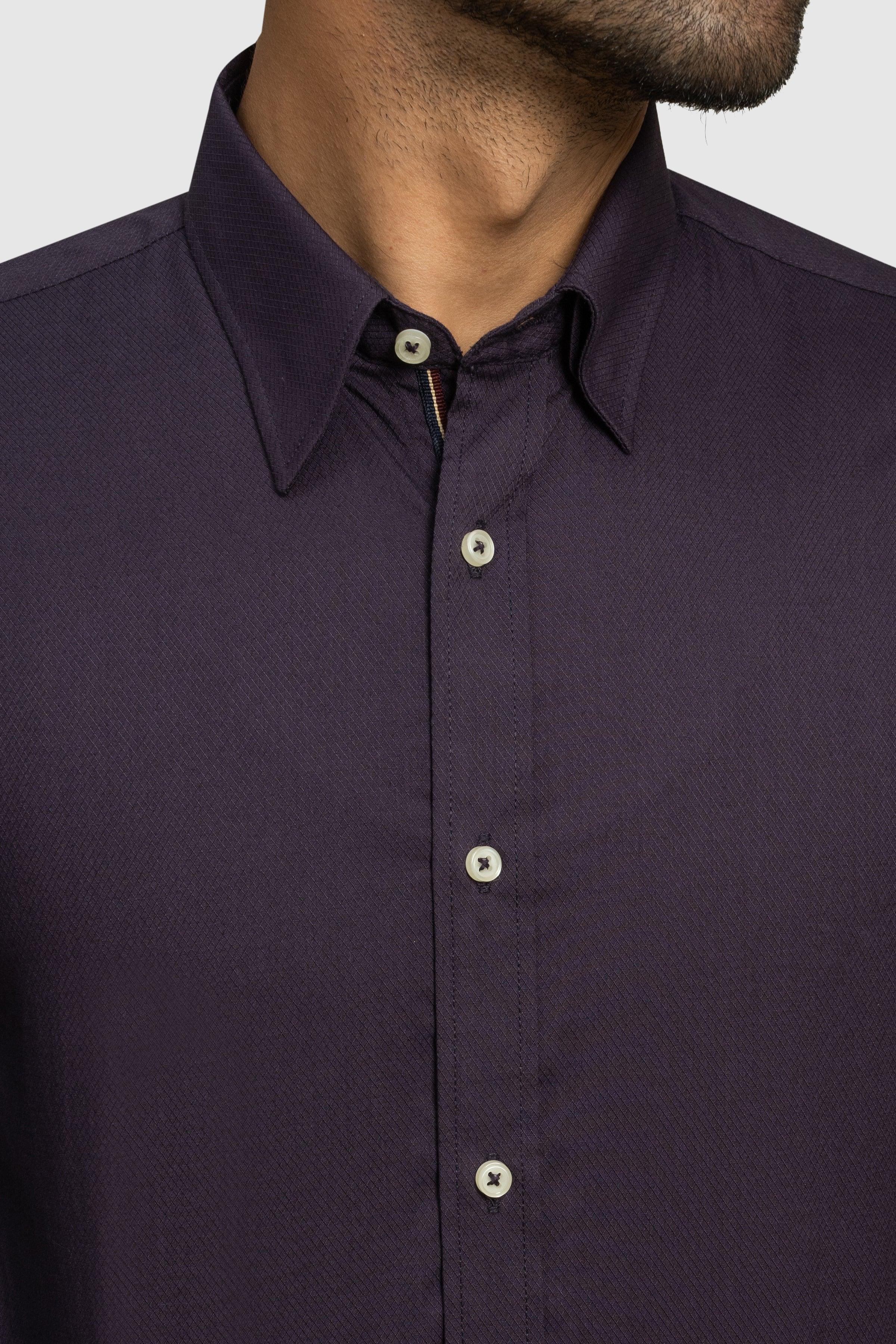 SMART SHIRT PLUM at Charcoal Clothing