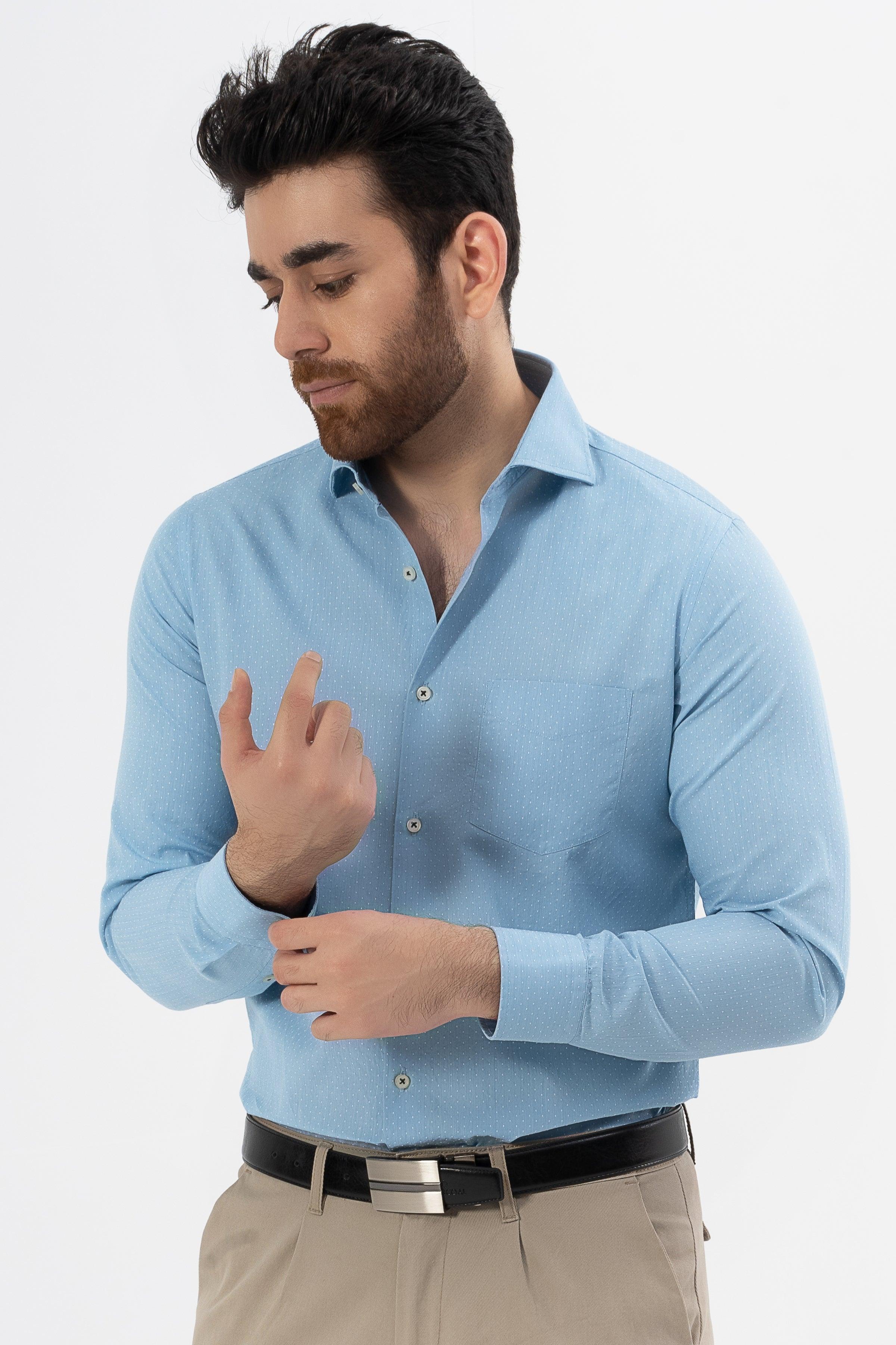 SMART SHIRT SKY BLUE at Charcoal Clothing
