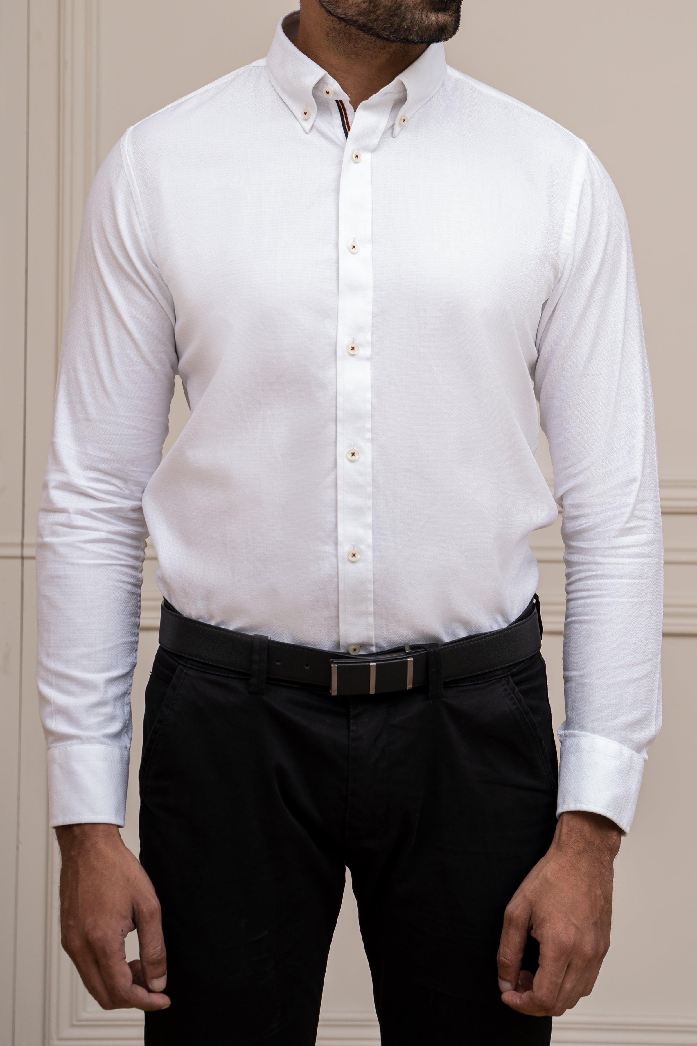 SMART SHIRT WHITE at Charcoal Clothing