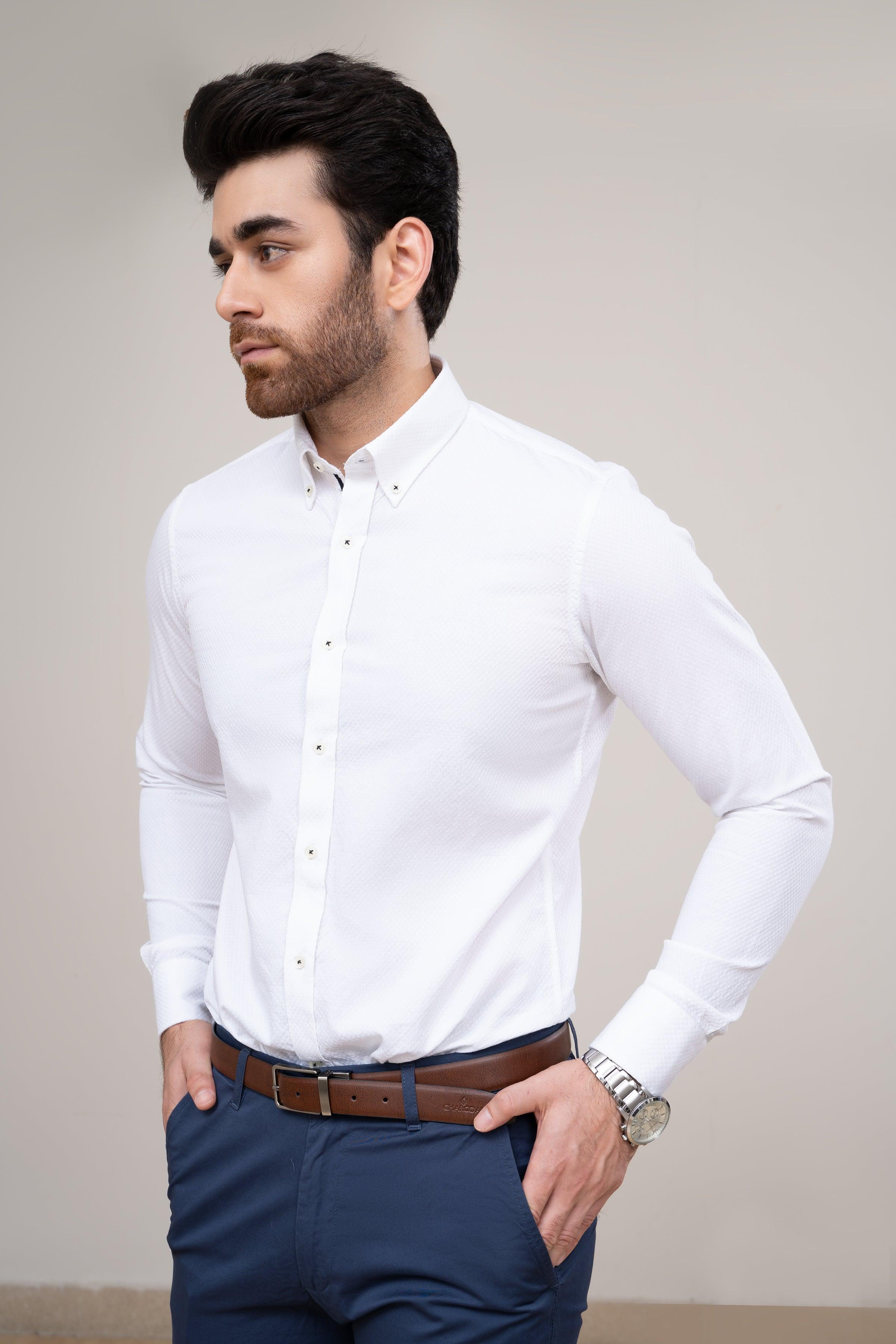 SMART SHIRT WHITE at Charcoal Clothing