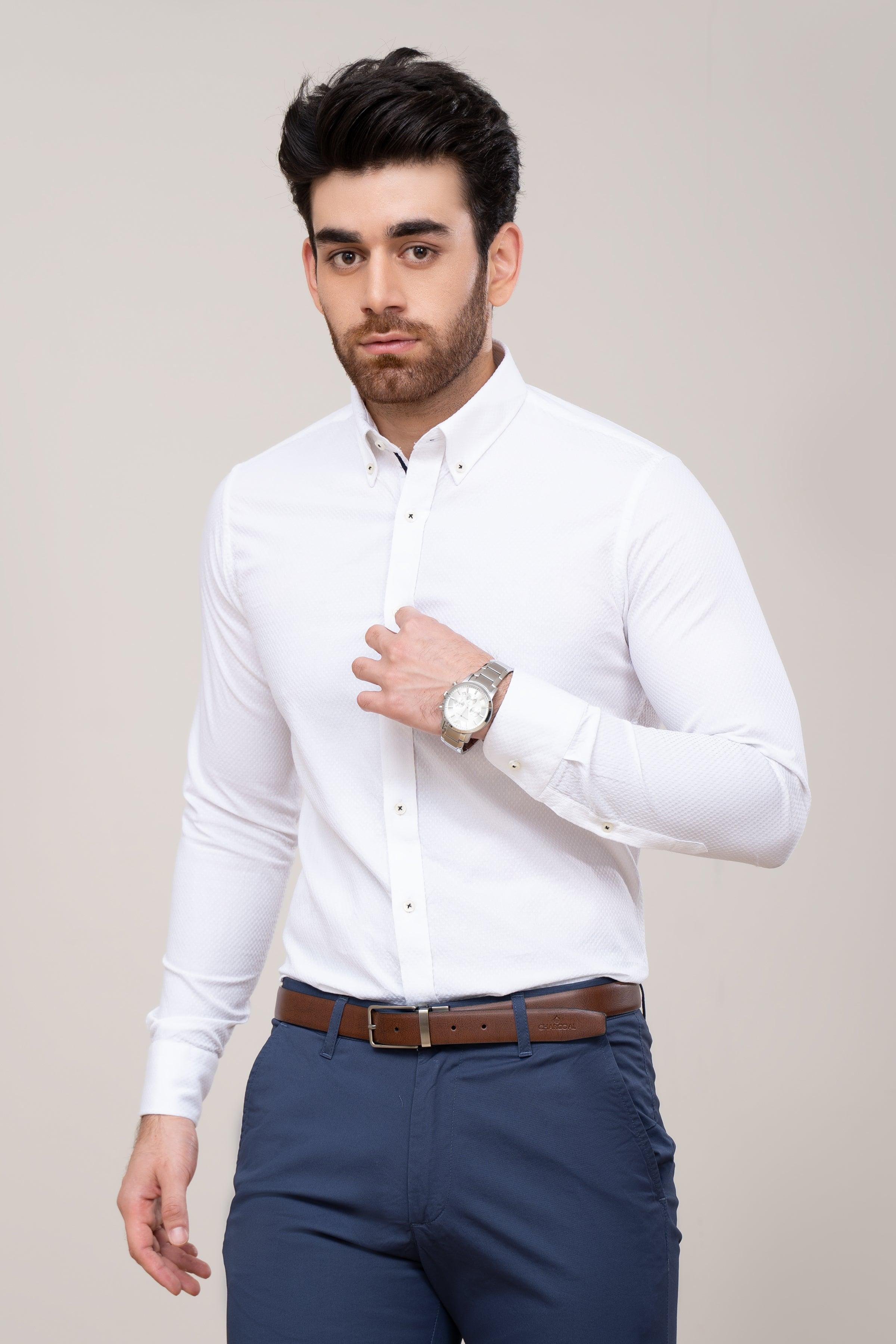 SMART SHIRT WHITE at Charcoal Clothing