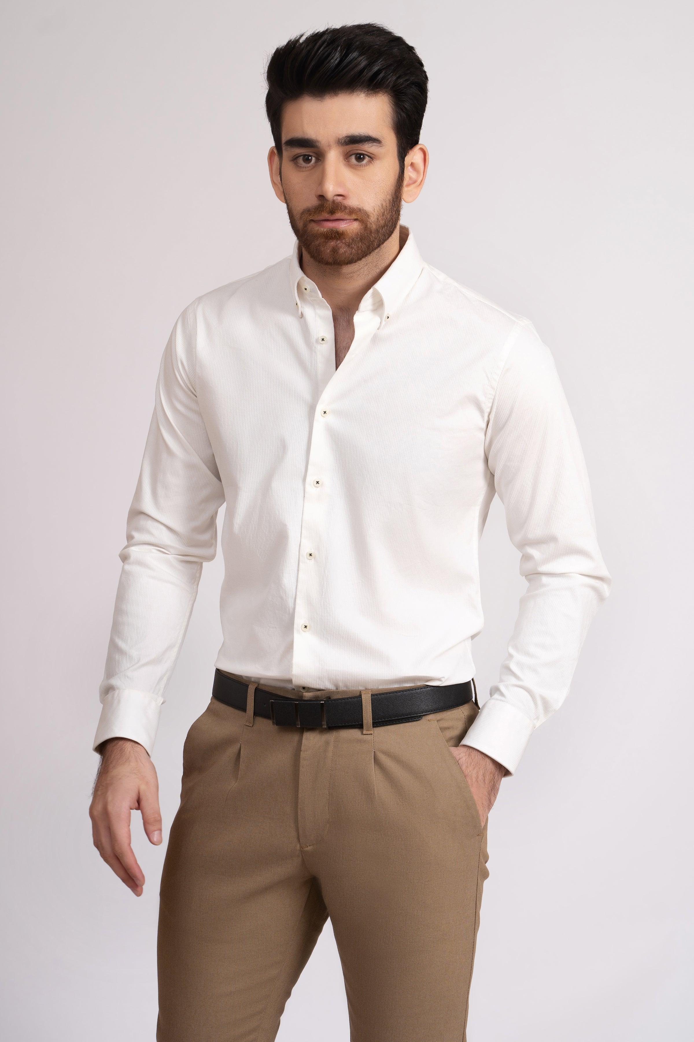 SMART SHIRT WHITE at Charcoal Clothing