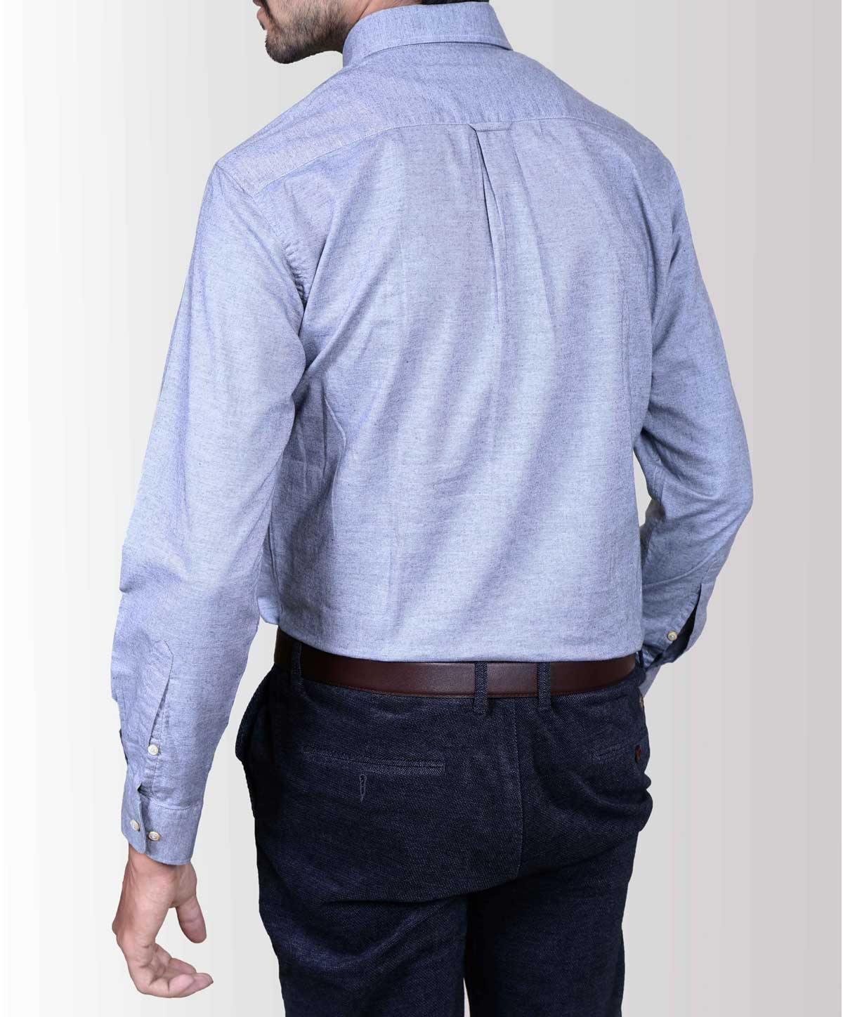 SMART SHIRT WOOL GREY at Charcoal Clothing