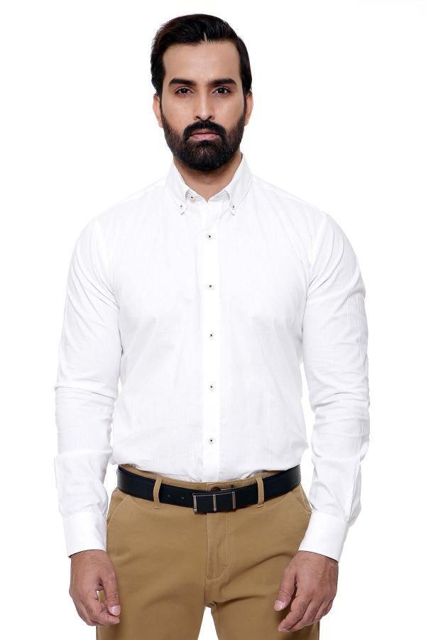 SMART SHIRTS FULL SLEEVE WHITE at Charcoal Clothing