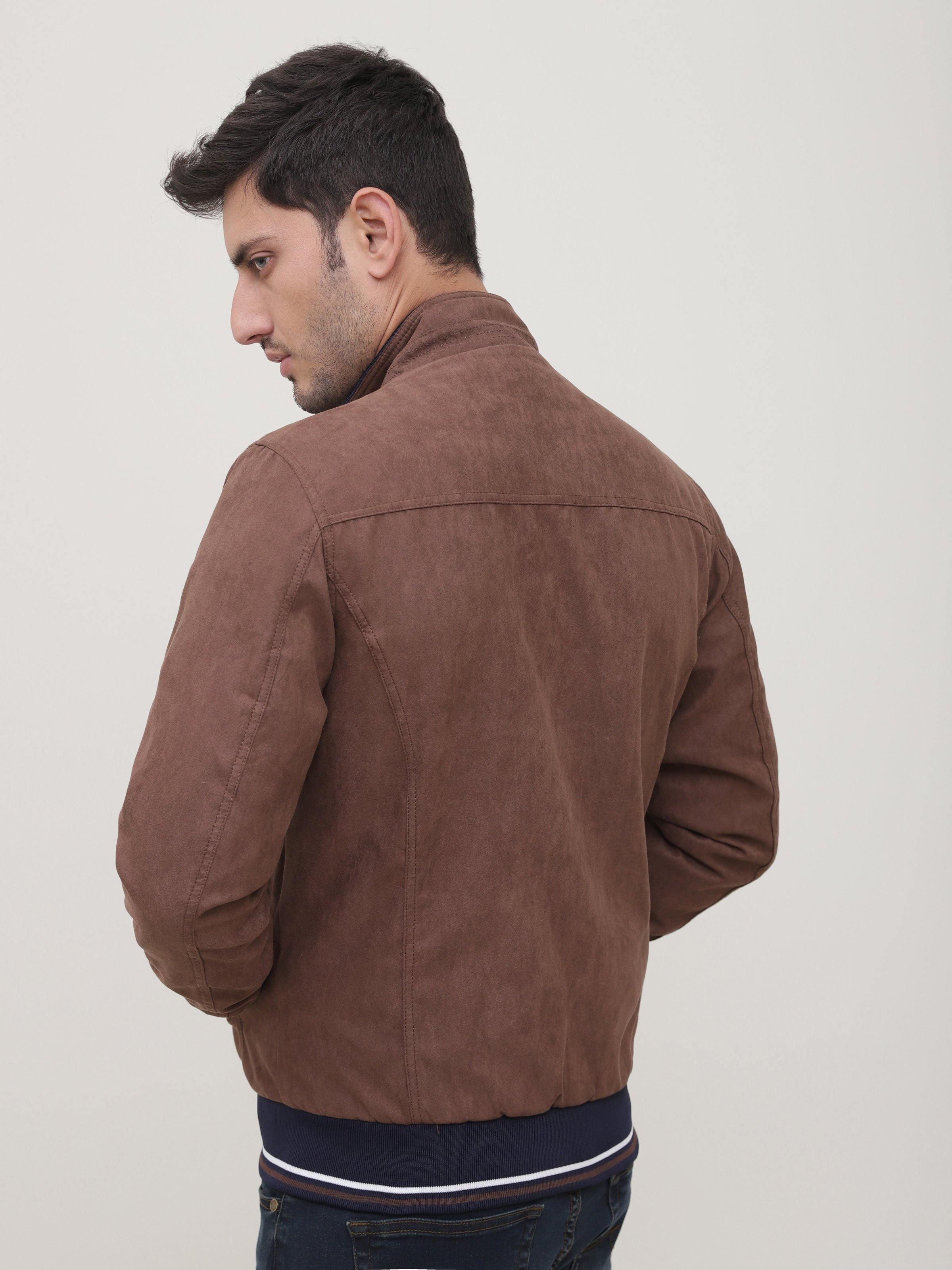 SUEDE JACKET BROWN at Charcoal Clothing