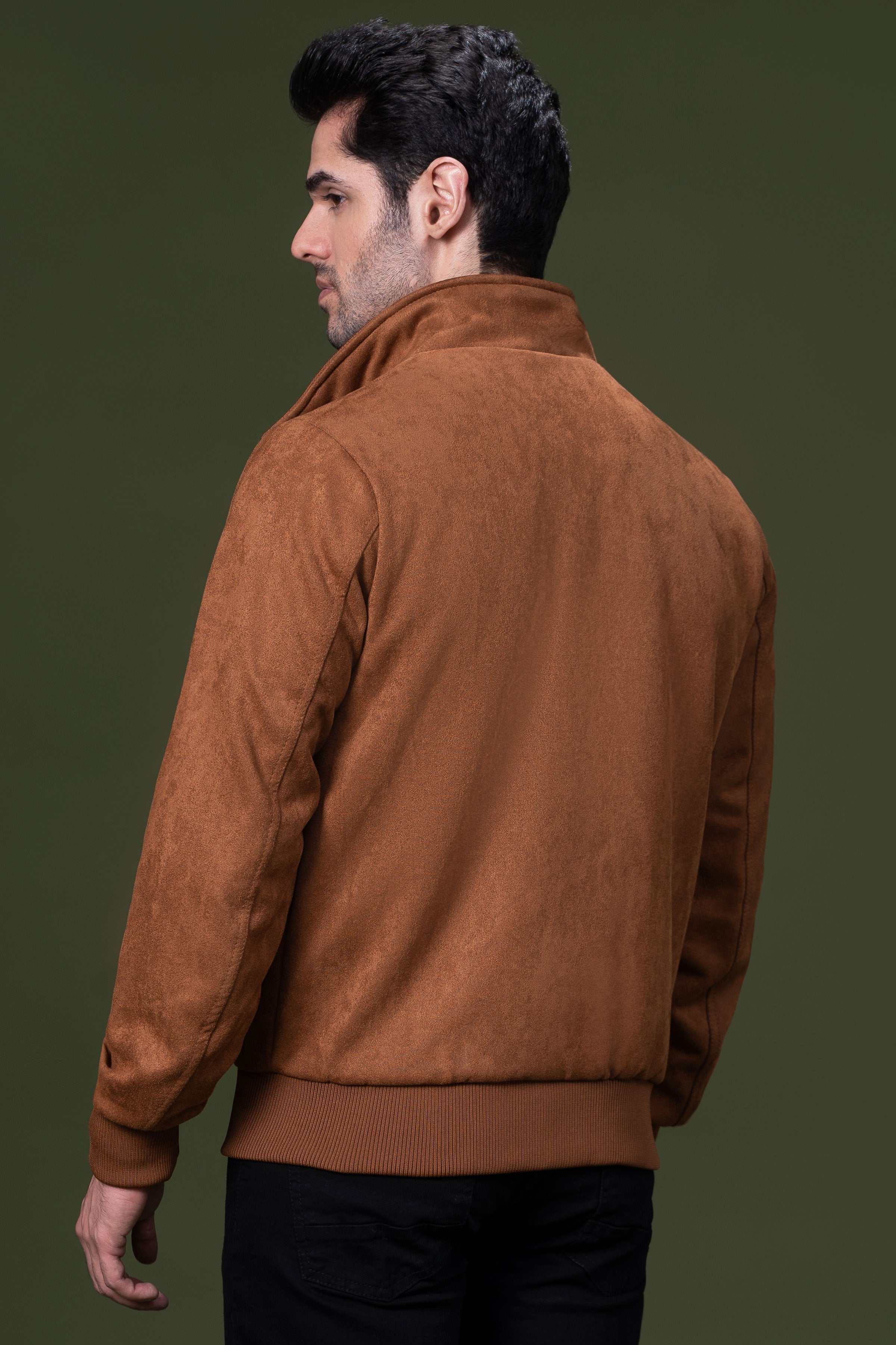 SUEDE JACKET BROWN at Charcoal Clothing