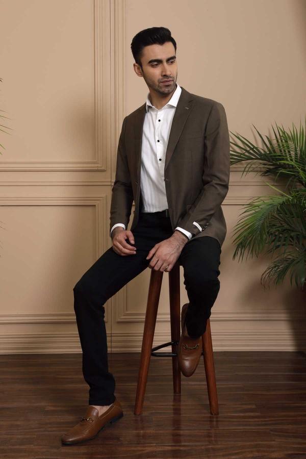SUMMER SLIM FIT BROWN at Charcoal Clothing