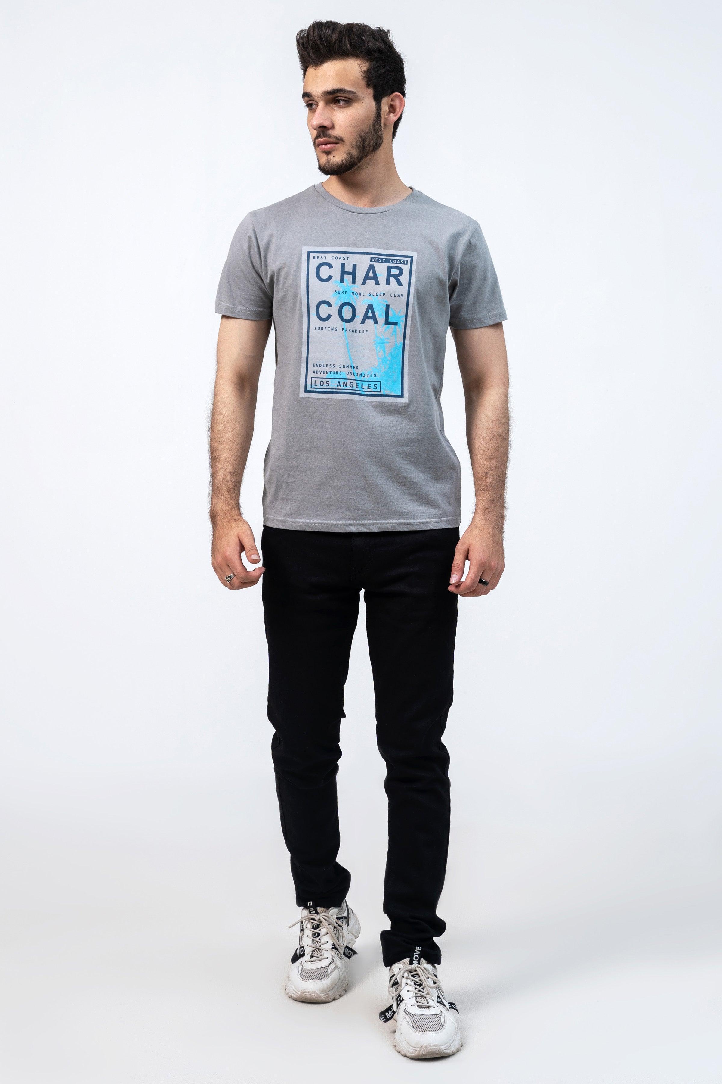 SURFING GRAPHIC T SHIRTS GREY at Charcoal Clothing