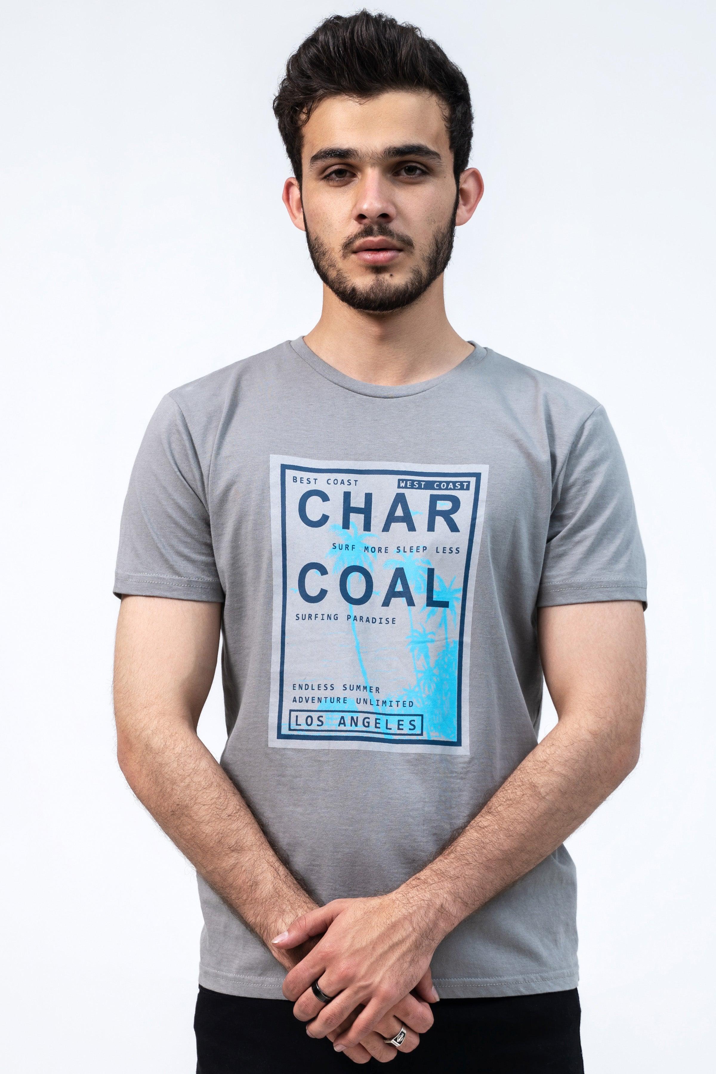 SURFING GRAPHIC T SHIRTS GREY at Charcoal Clothing