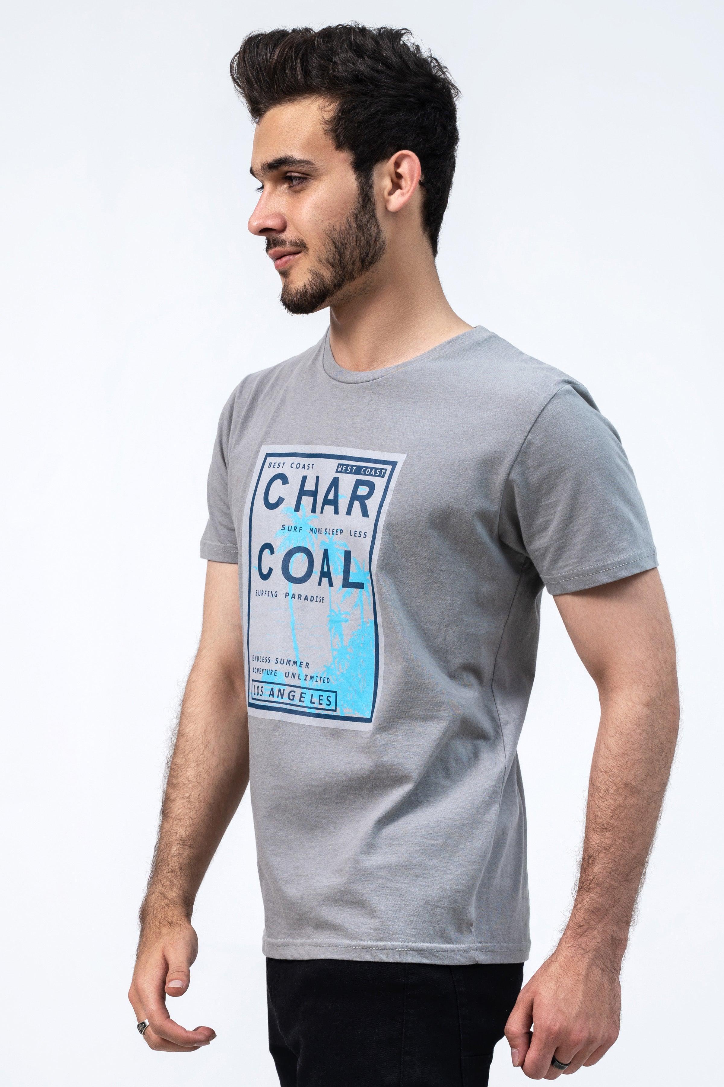 SURFING GRAPHIC T SHIRTS GREY at Charcoal Clothing