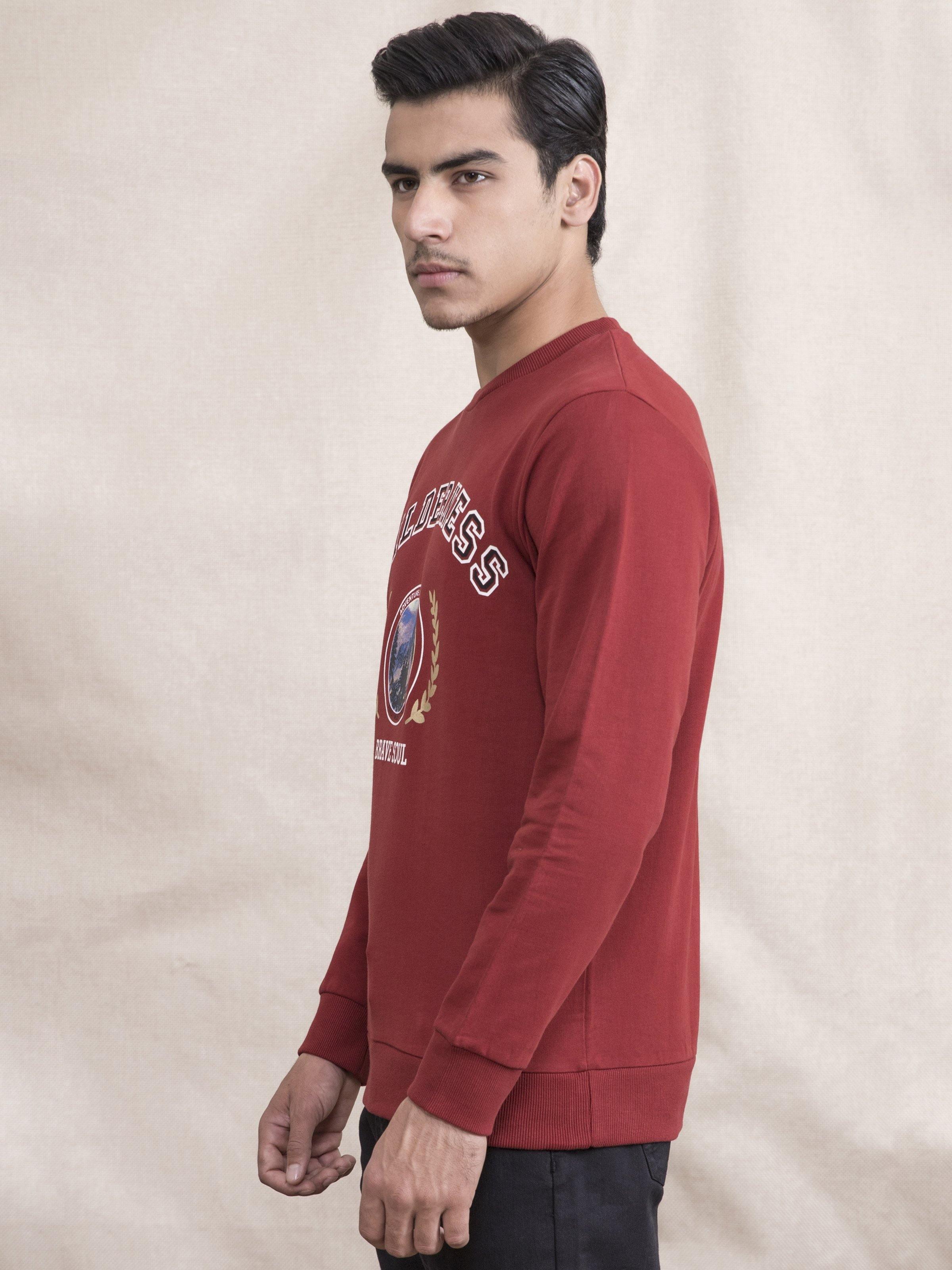 SWEAT SHIRT FULL SLEEVE RUST at Charcoal Clothing