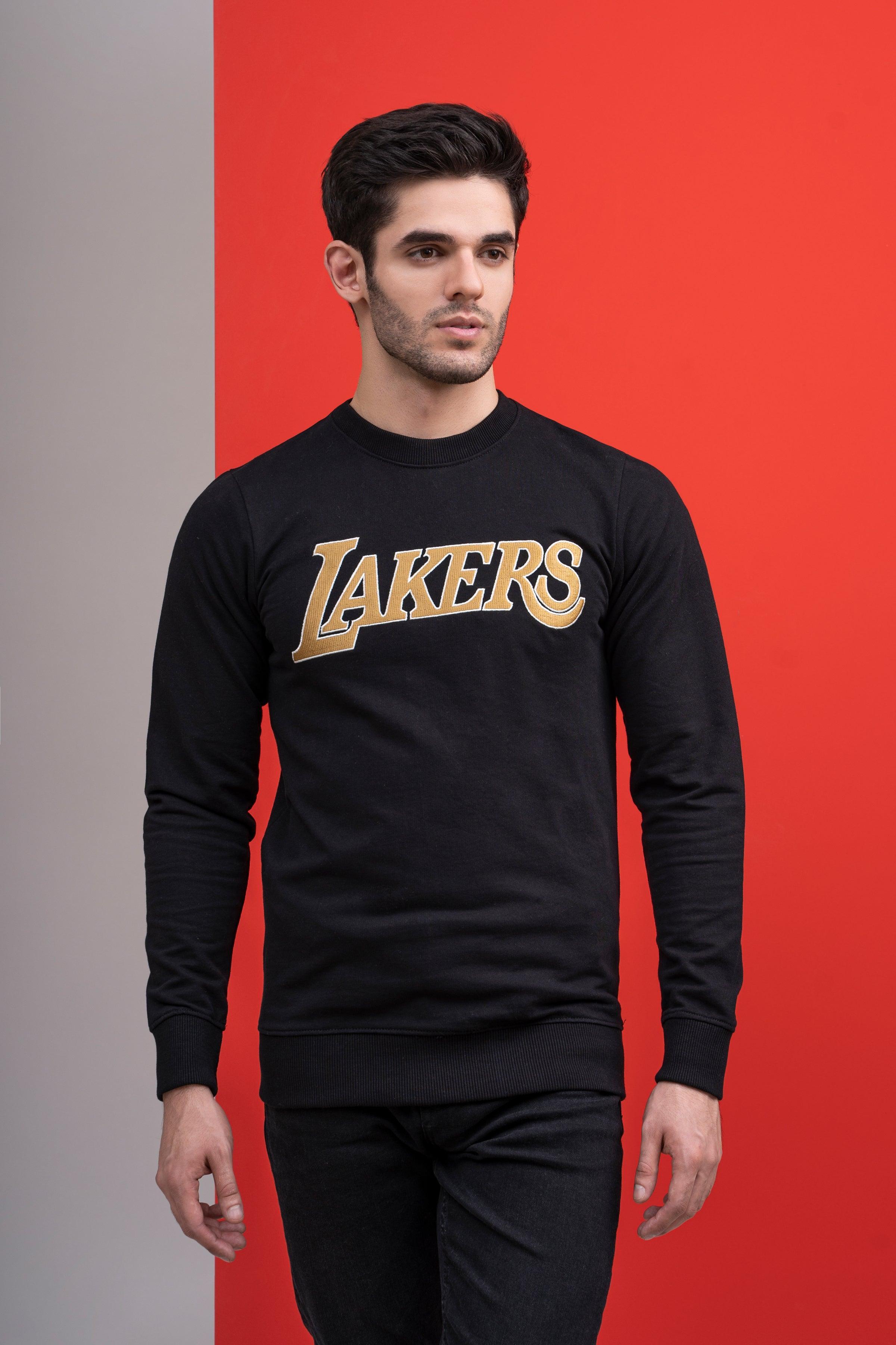 SWEAT SHIRT ROUND NECK BLACK at Charcoal Clothing