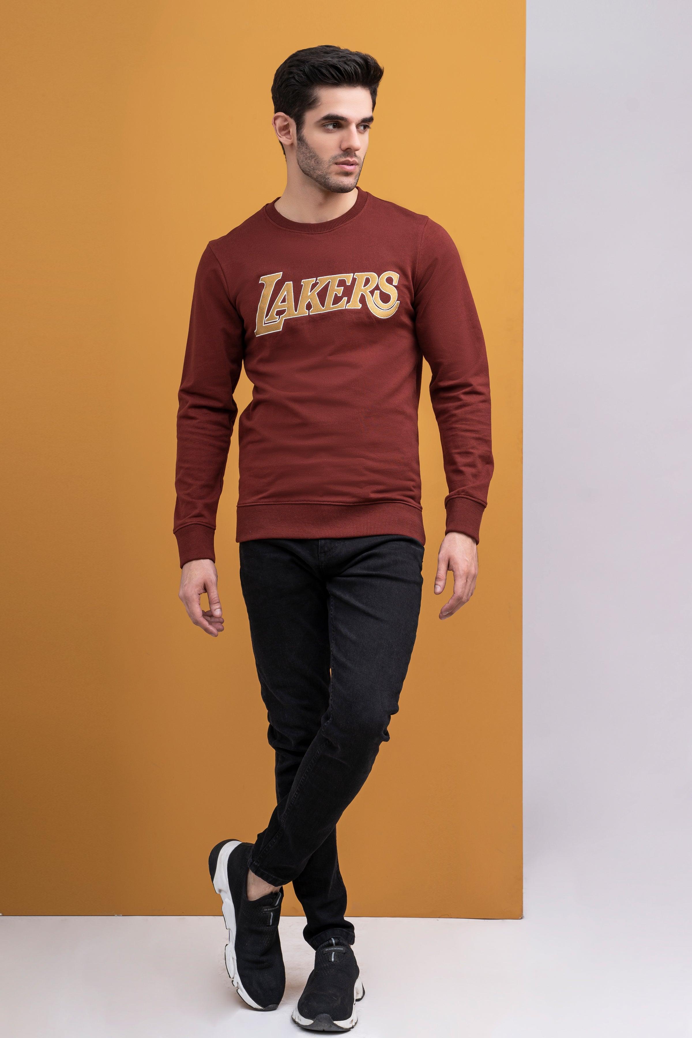 SWEAT SHIRT ROUND NECK RUST at Charcoal Clothing