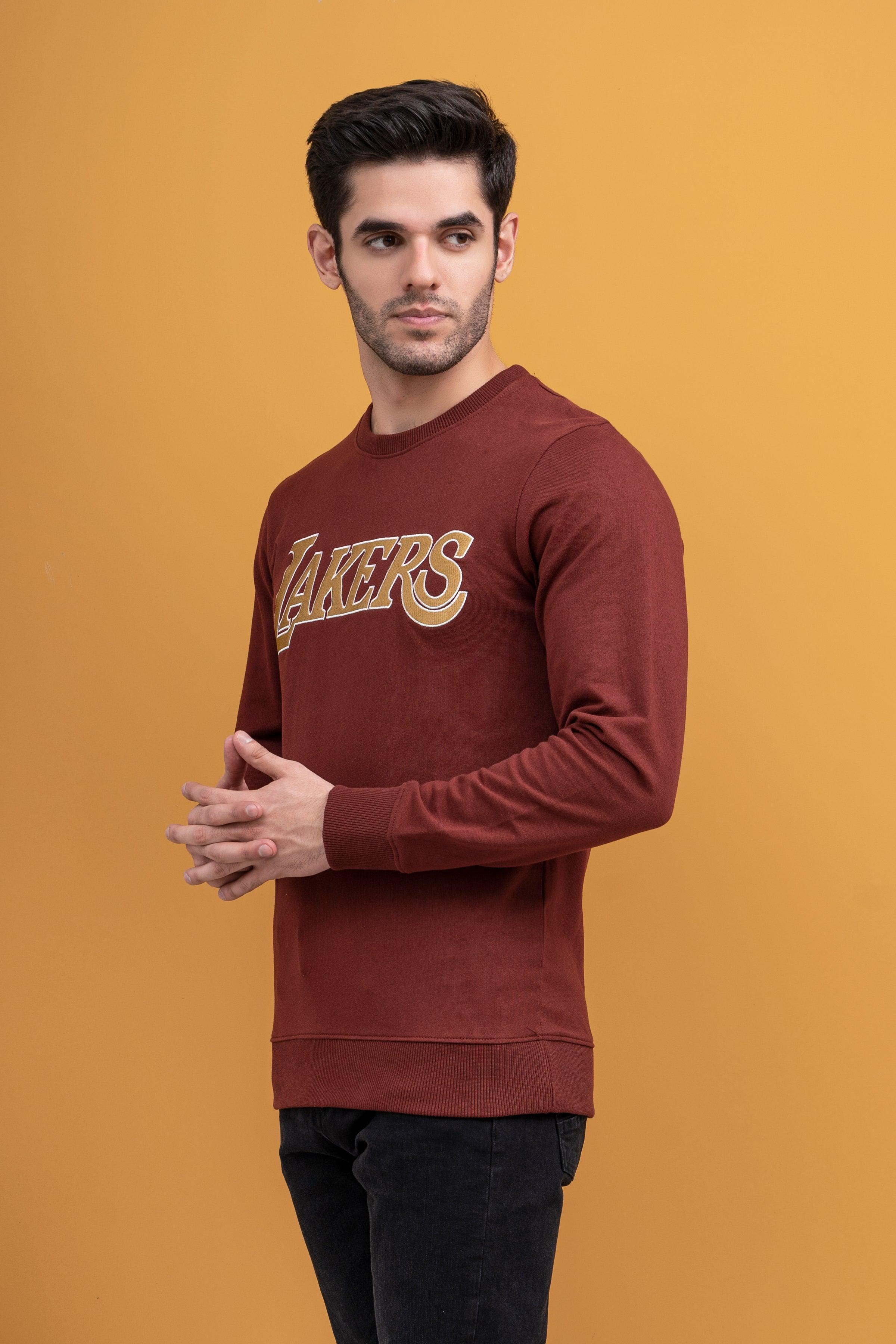 SWEAT SHIRT ROUND NECK RUST at Charcoal Clothing