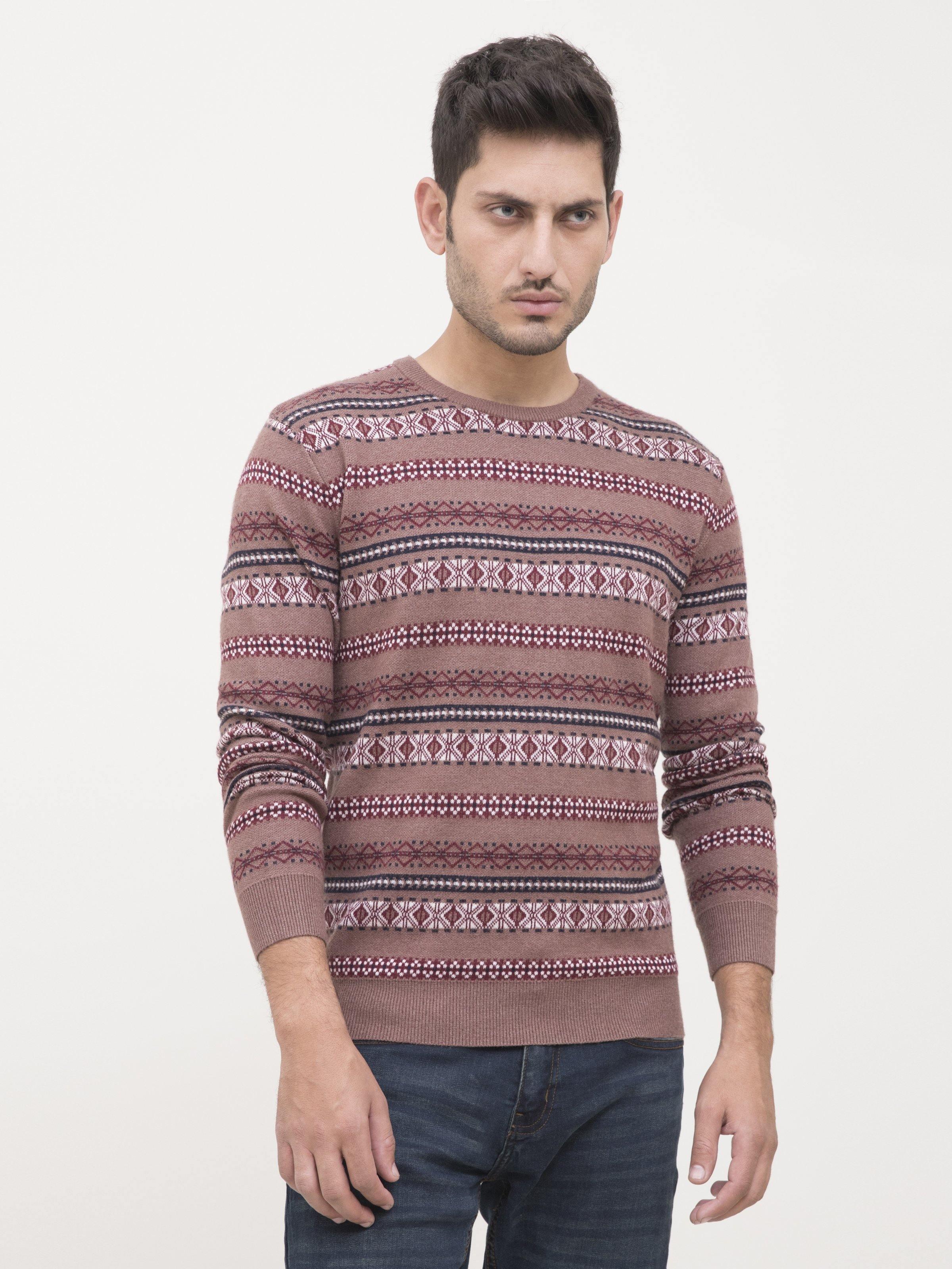 SWEATER ROUND NECK FULL SLEEVE MULTI at Charcoal Clothing