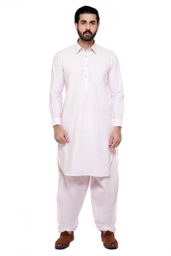 Shalwar Kameez with Collar Ash Rose at Charcoal Clothing