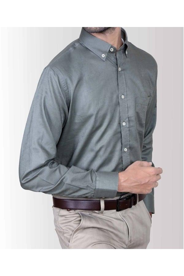 Smart Shirt Olive at Charcoal Clothing