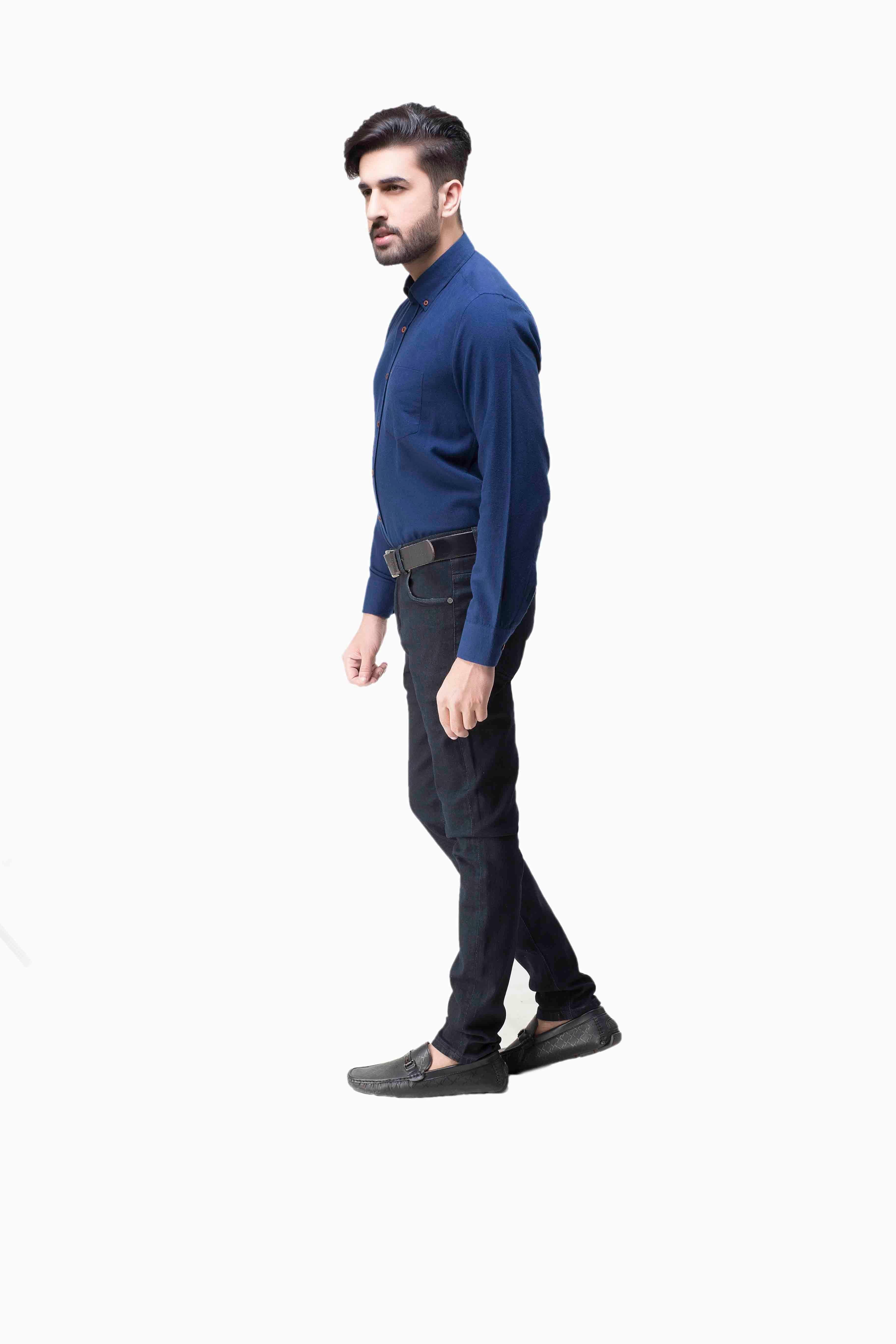 Smart shirt Button Down FUll sleeve Navy at Charcoal Clothing