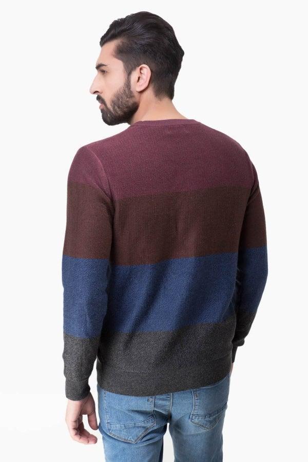 Sweater Round Neck Full sleeve Multi at Charcoal Clothing