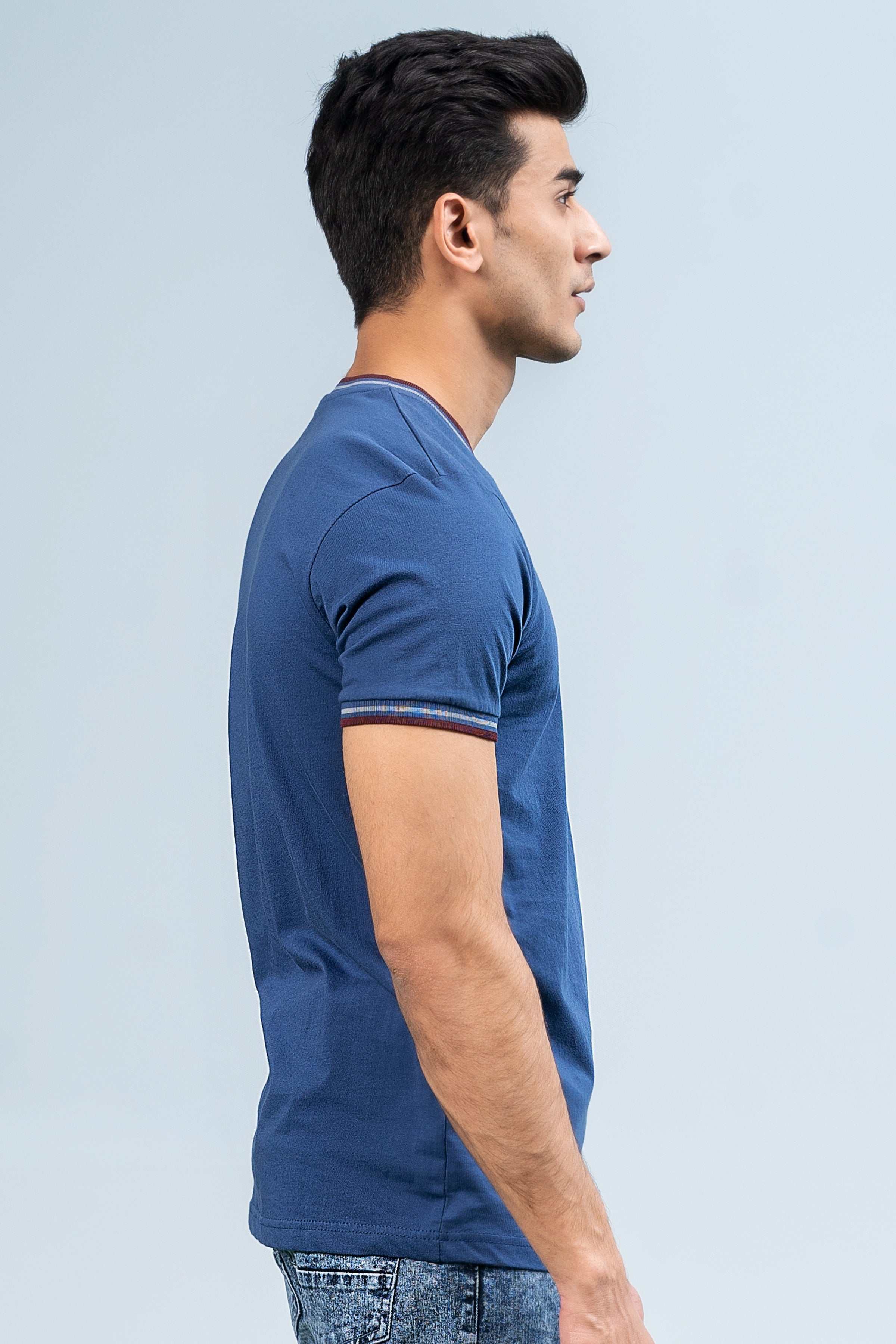 T SHIRT BLUE at Charcoal Clothing
