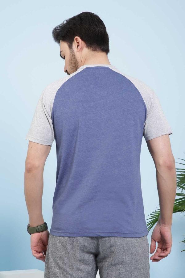 T SHIRT CREW NECK BLUE GREY at Charcoal Clothing