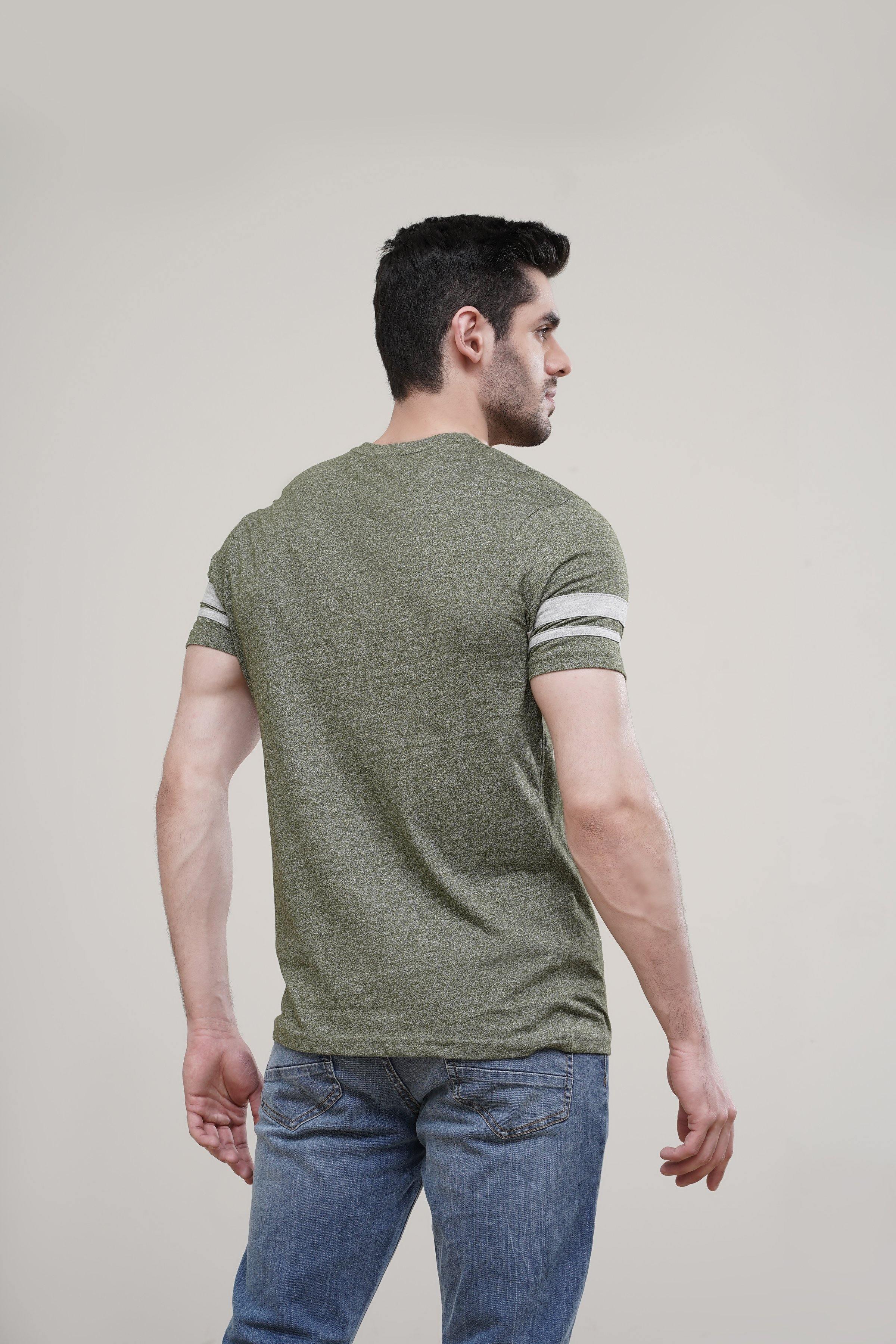 T SHIRT CREW NECK GREEN at Charcoal Clothing