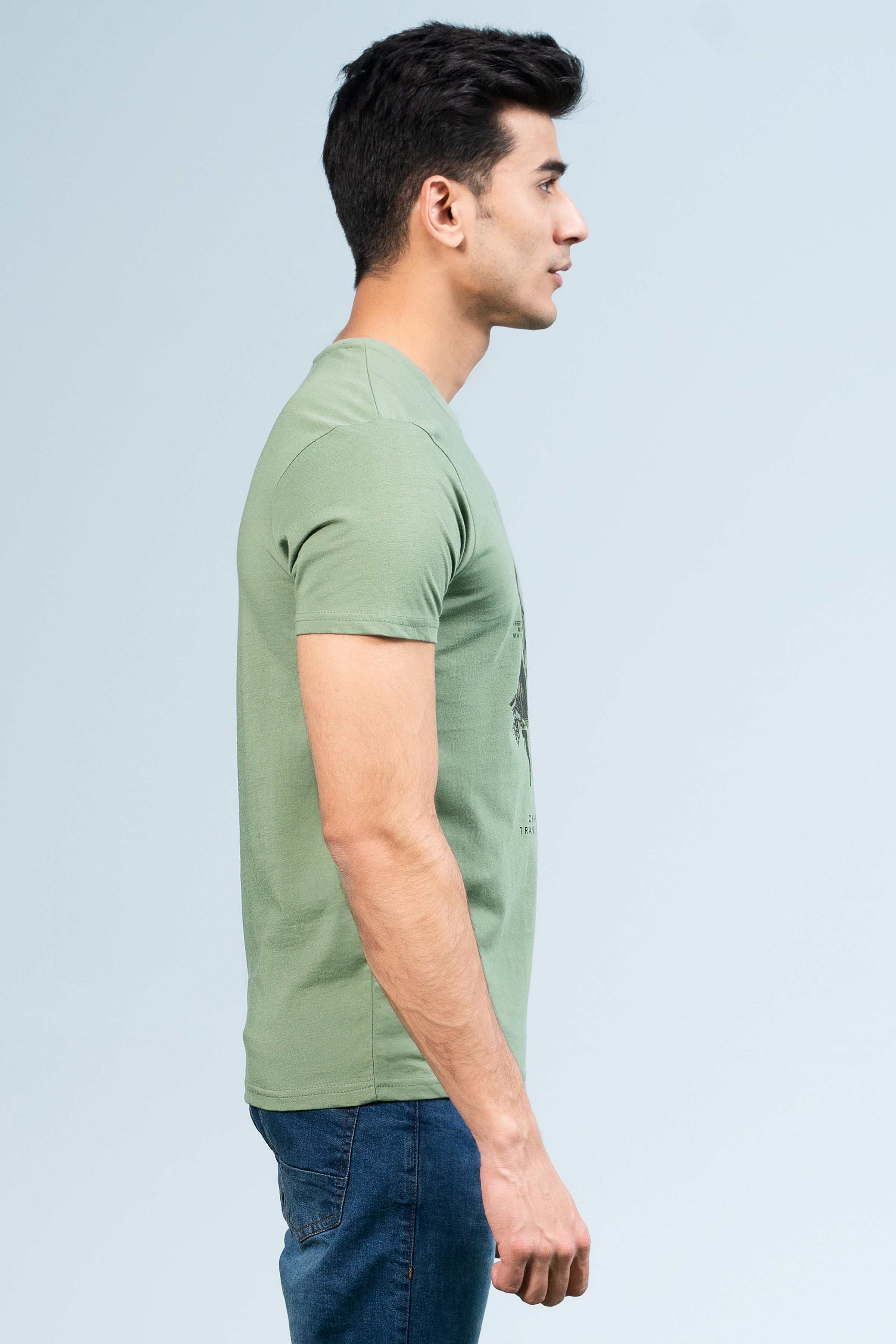 T SHIRT GREEN at Charcoal Clothing